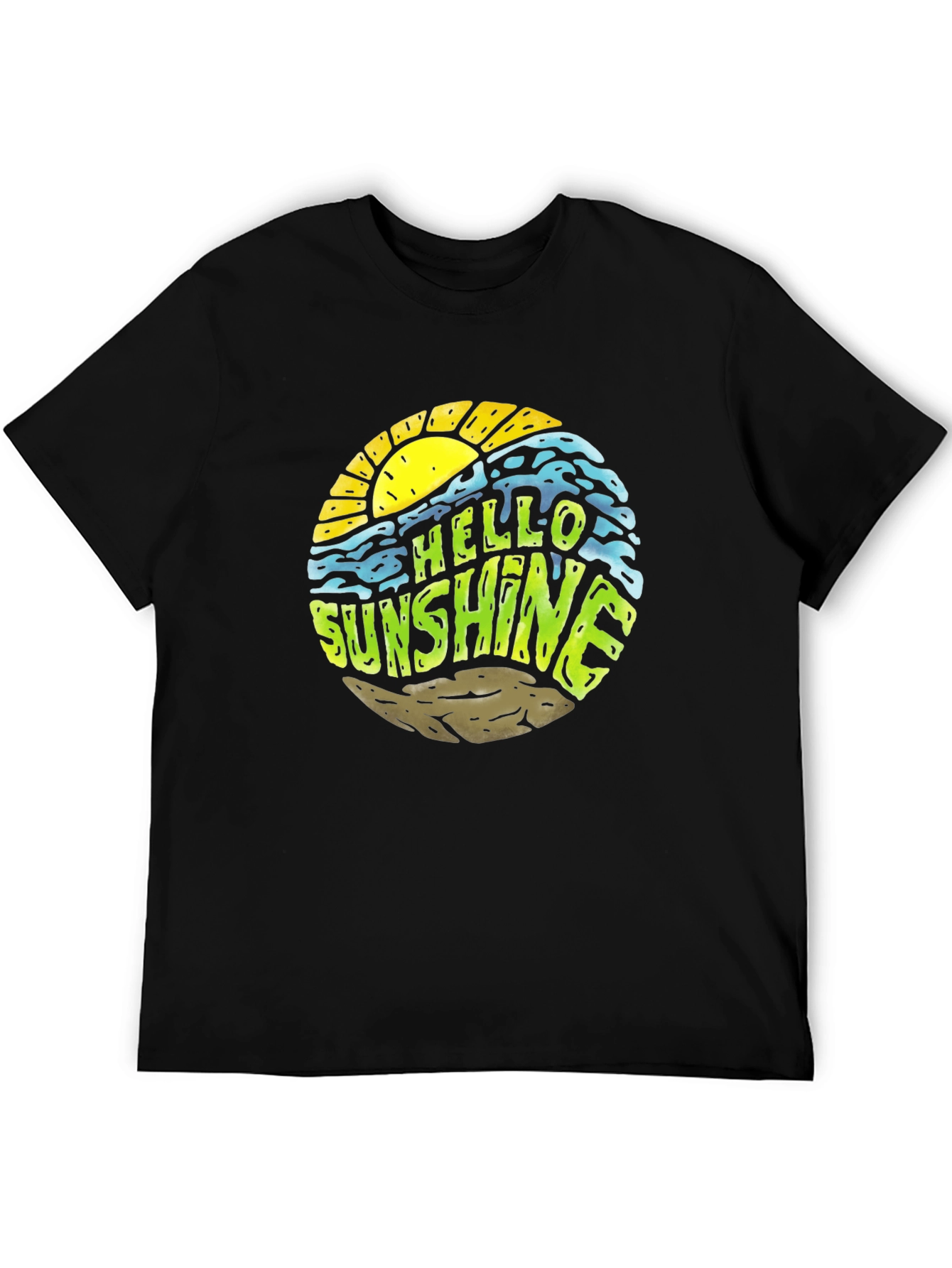 Hello Sunshine Graphic Tee - Black