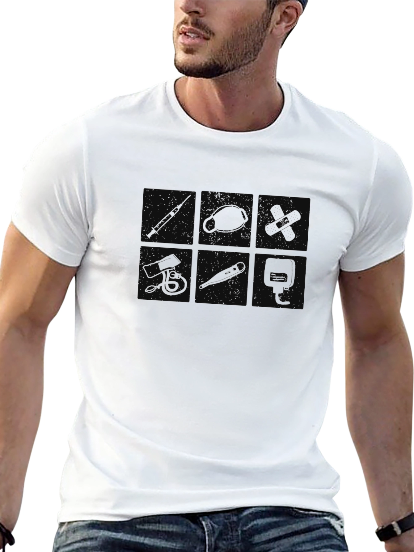 Medical Professional Black Graphic T-Shirt