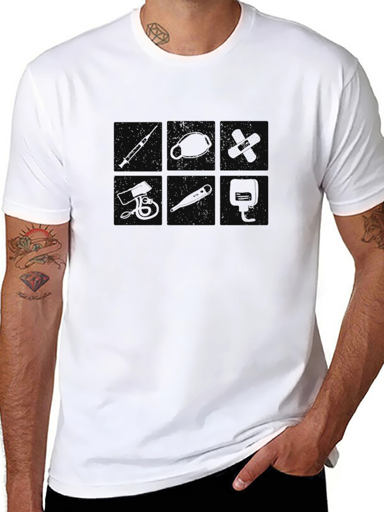 Medical Professional Black Graphic T-Shirt