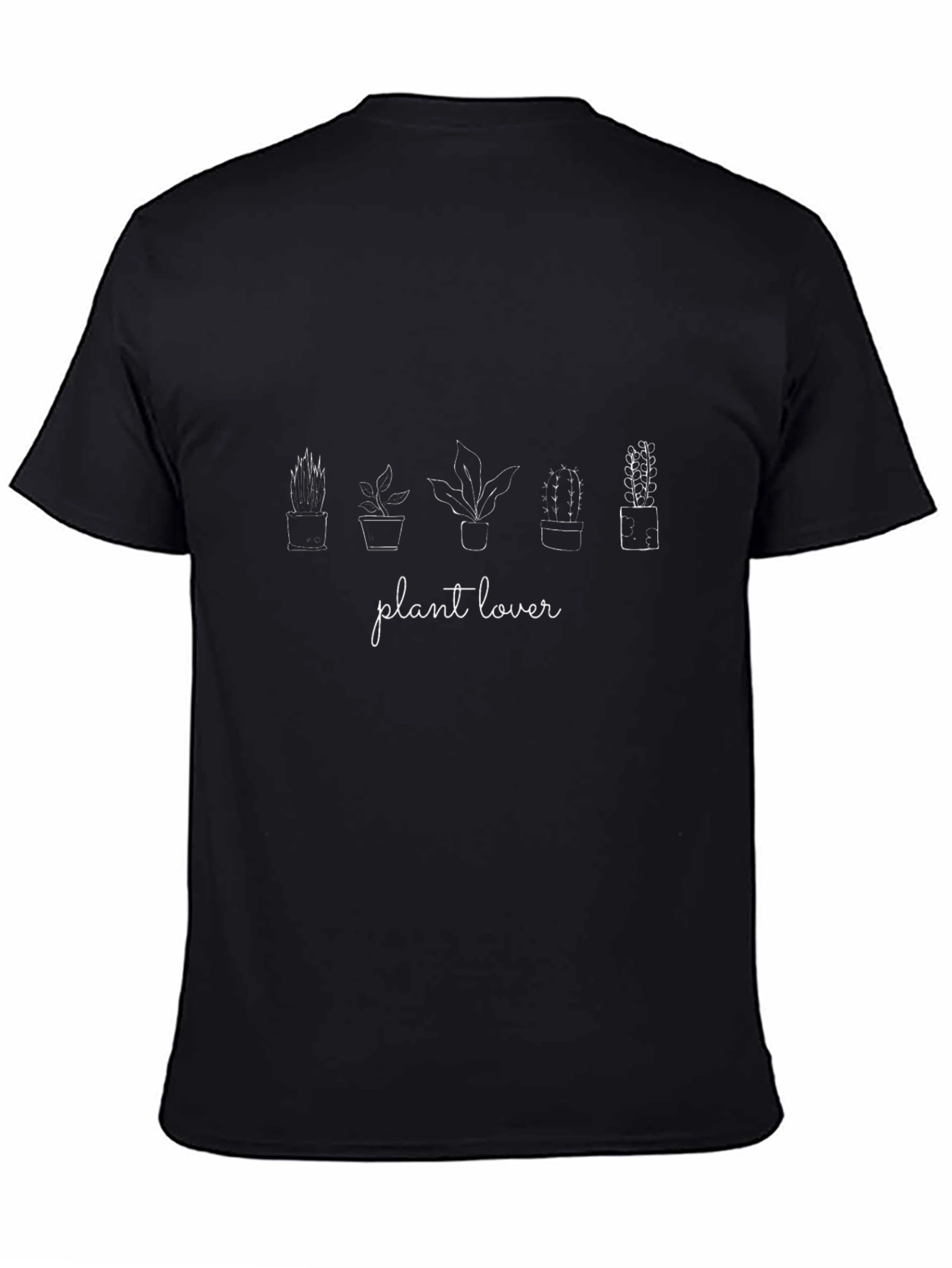 Plant Lover Graphic Tee - Black Cotton T-Shirt