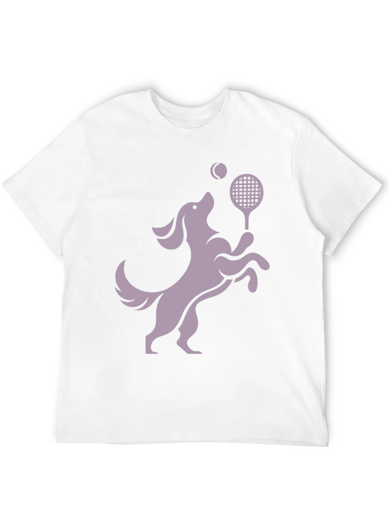 Dog Playing Tennis Black Graphic Tee