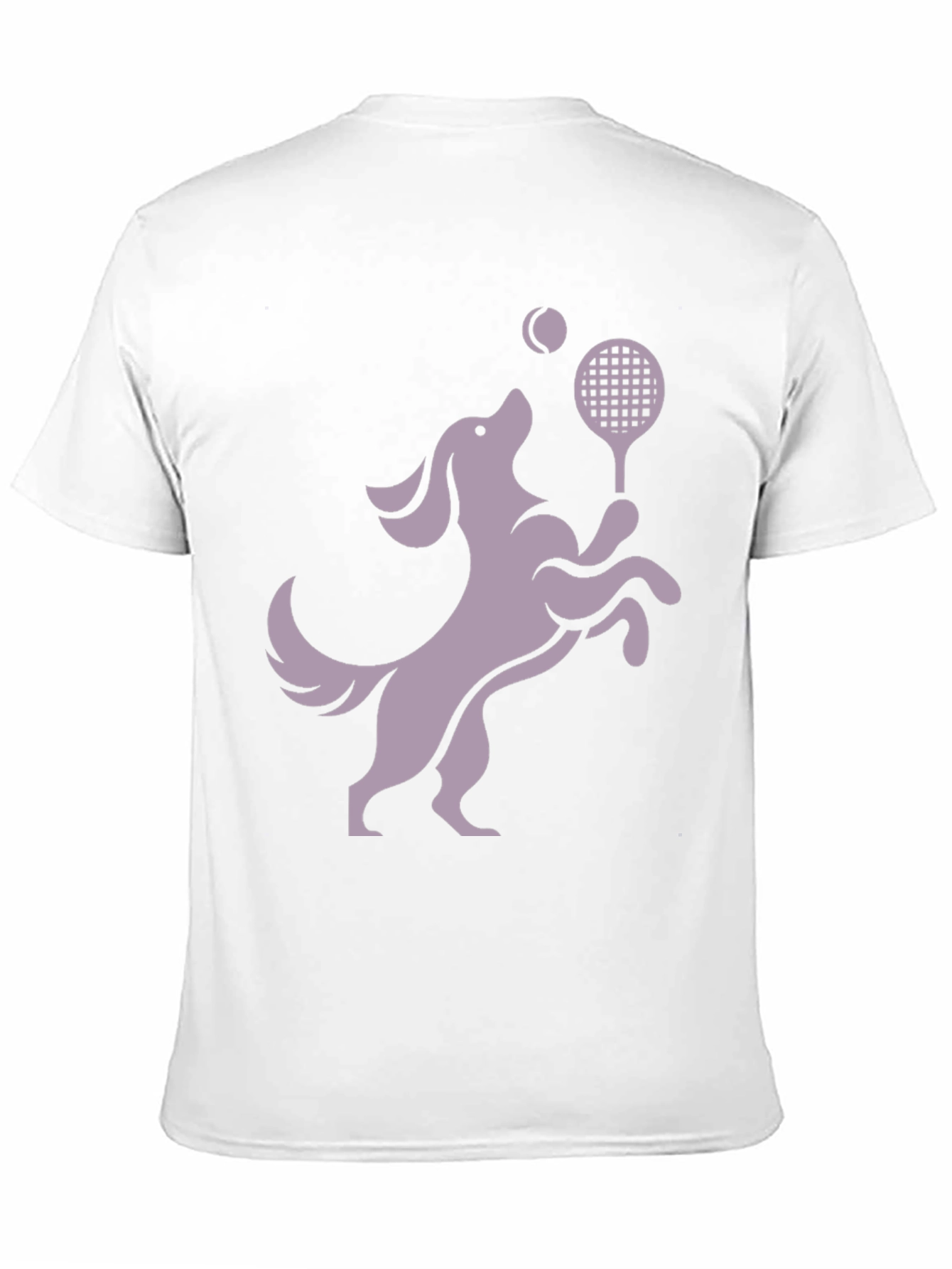 Dog Playing Tennis Black Graphic Tee