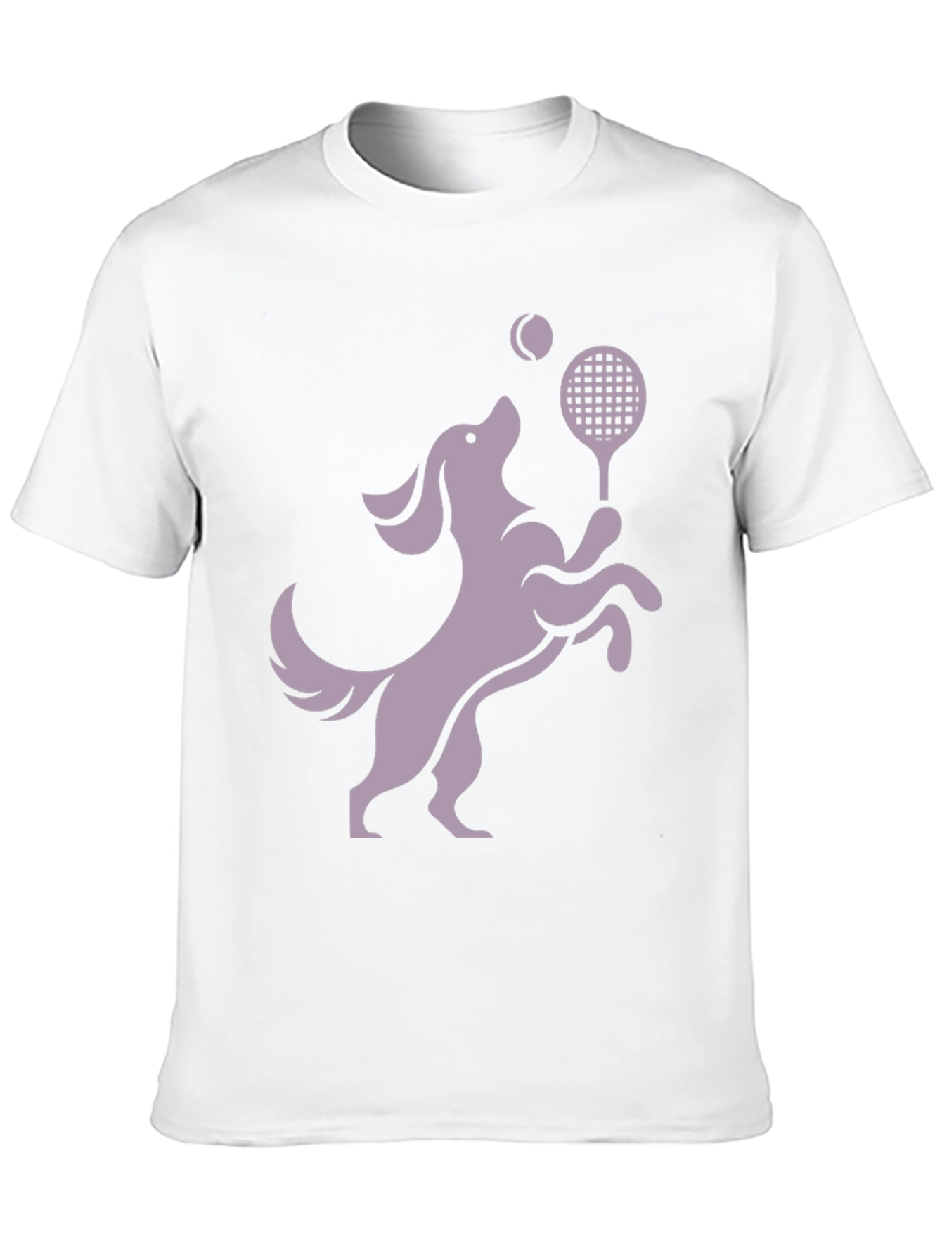 Dog Playing Tennis Black Graphic Tee