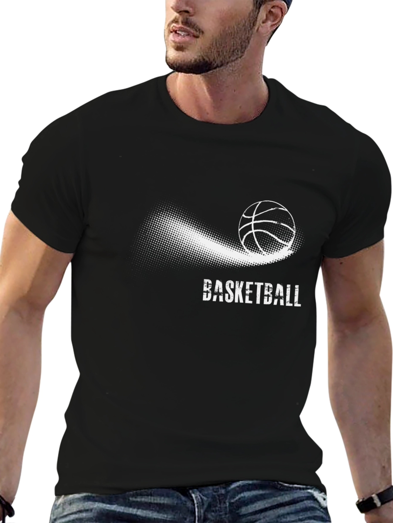 Basketball Graphic Tee - Black