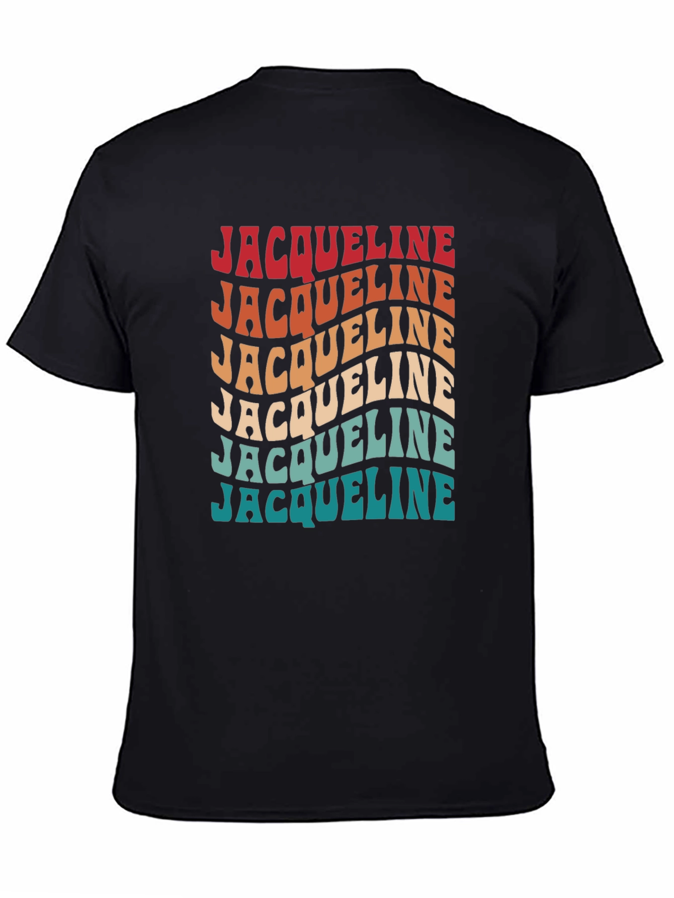 Jacqueline Retro Wavy Text T-Shirt