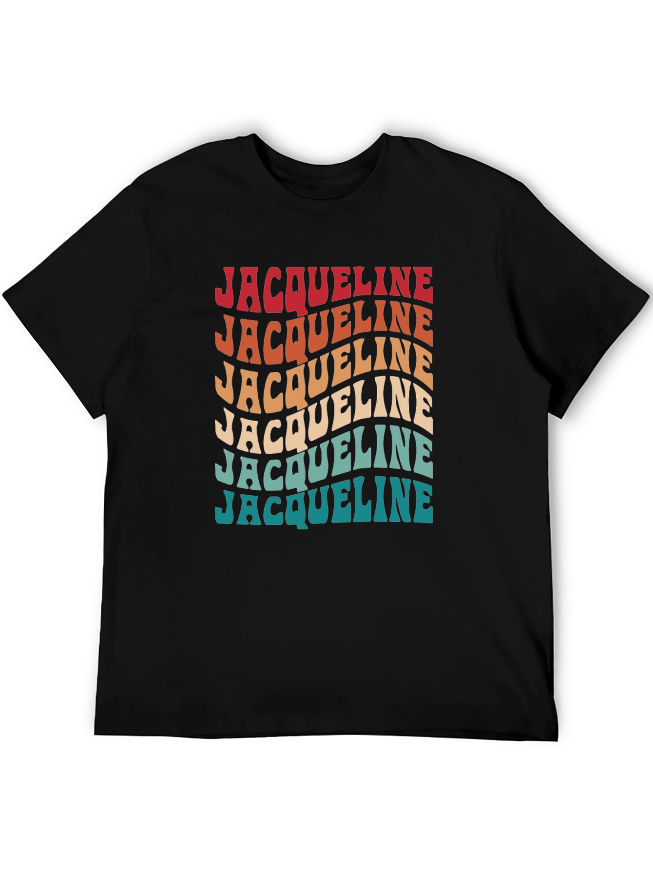 Jacqueline Retro Wavy Text T-Shirt
