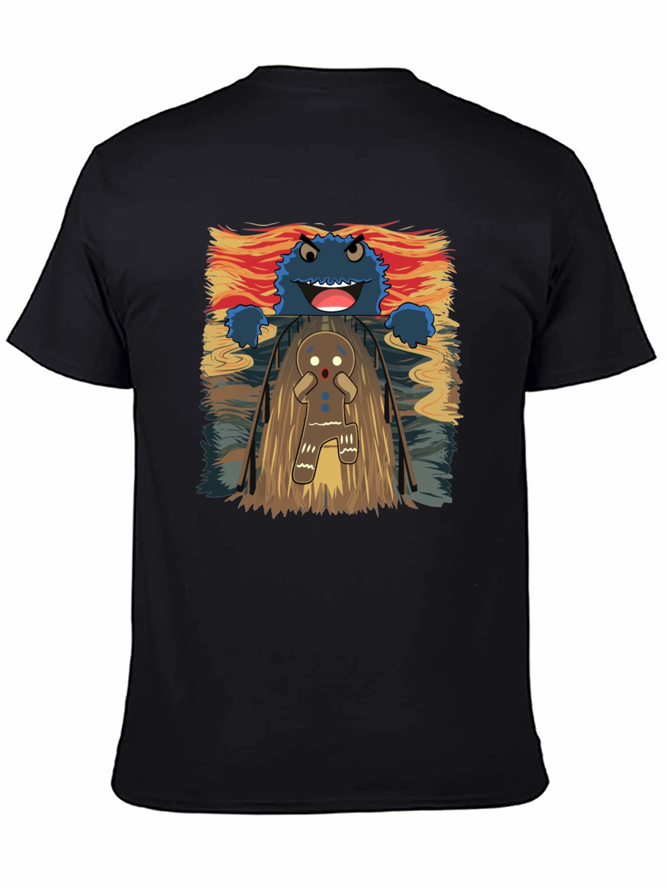 Cookie Monster Gingerbread Man T-Shirt