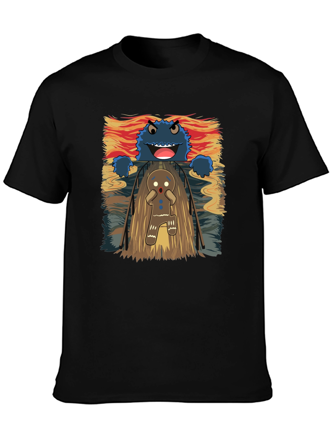 Cookie Monster Gingerbread Man T-Shirt