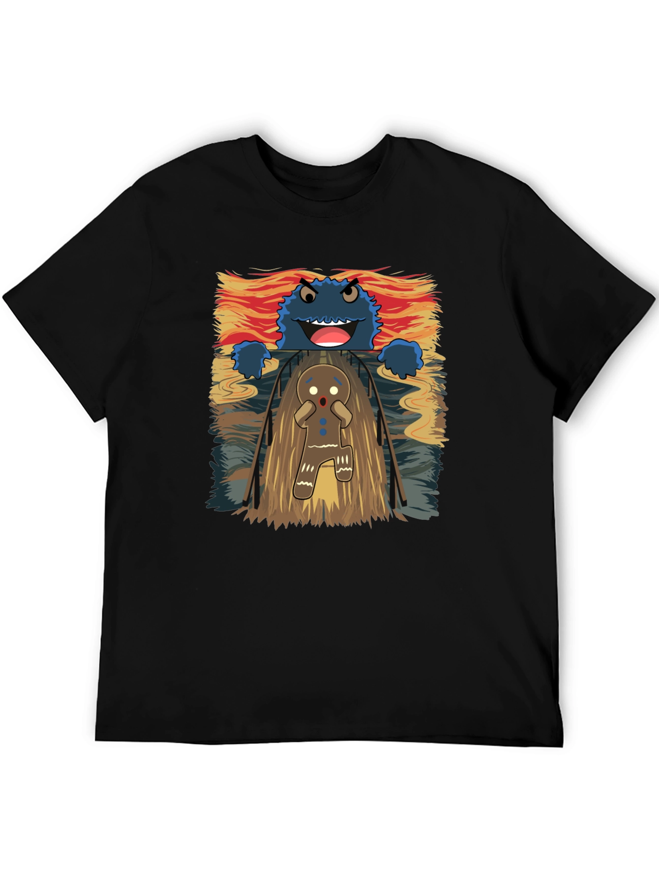 Cookie Monster Gingerbread Man T-Shirt