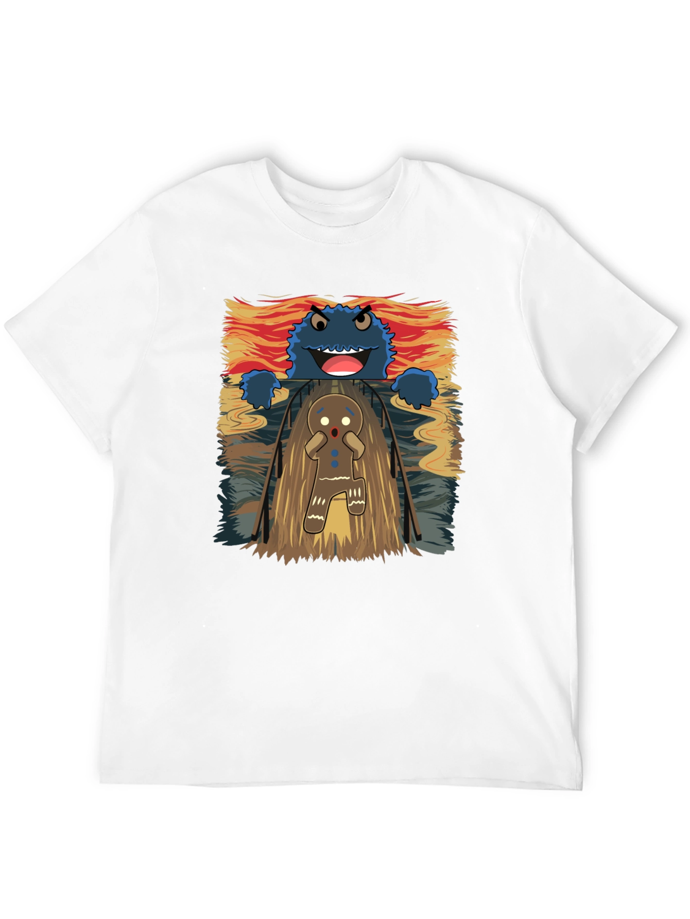 Cookie Monster Gingerbread Man T-Shirt