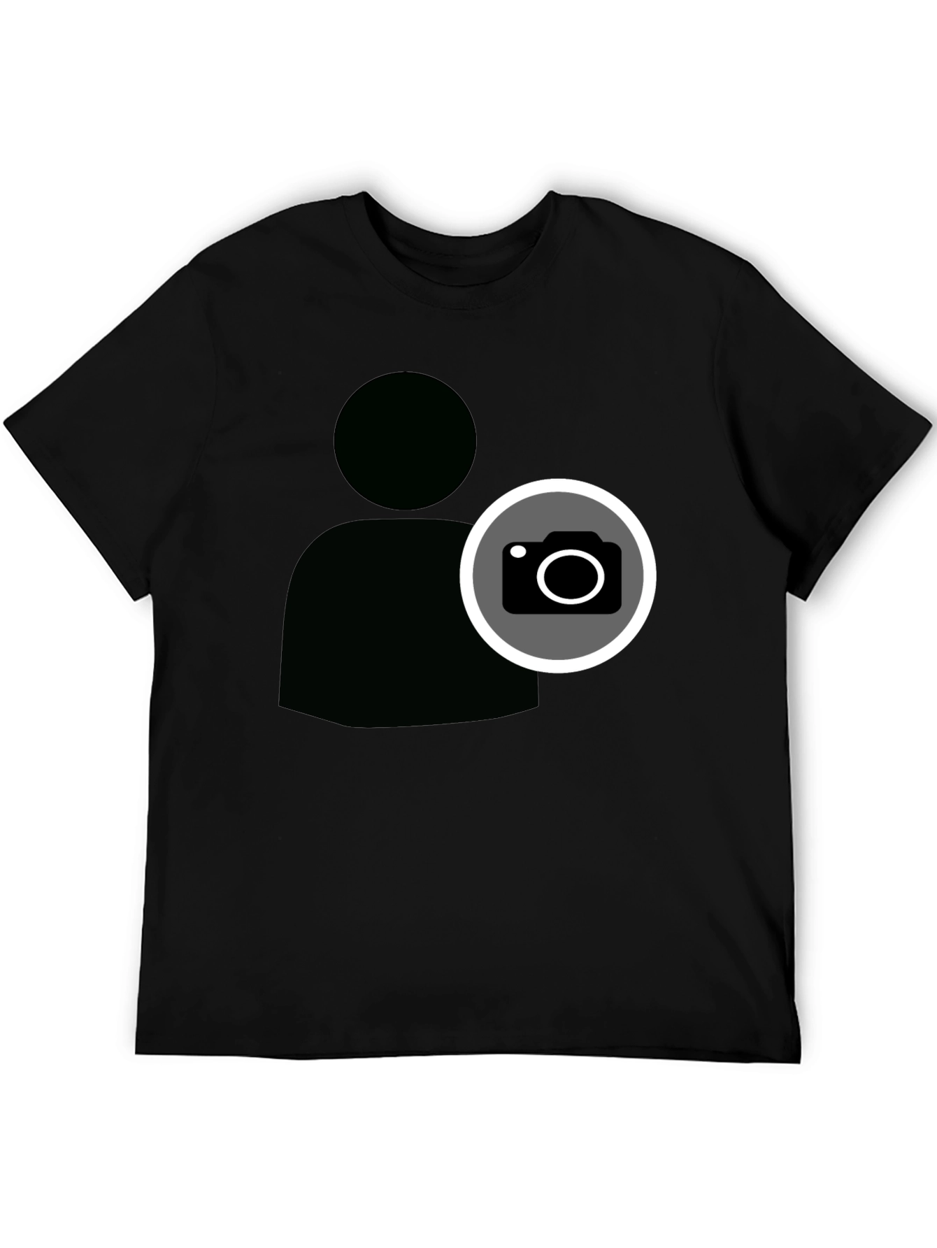 Cool Camera Icon Graphic Black T-Shirt