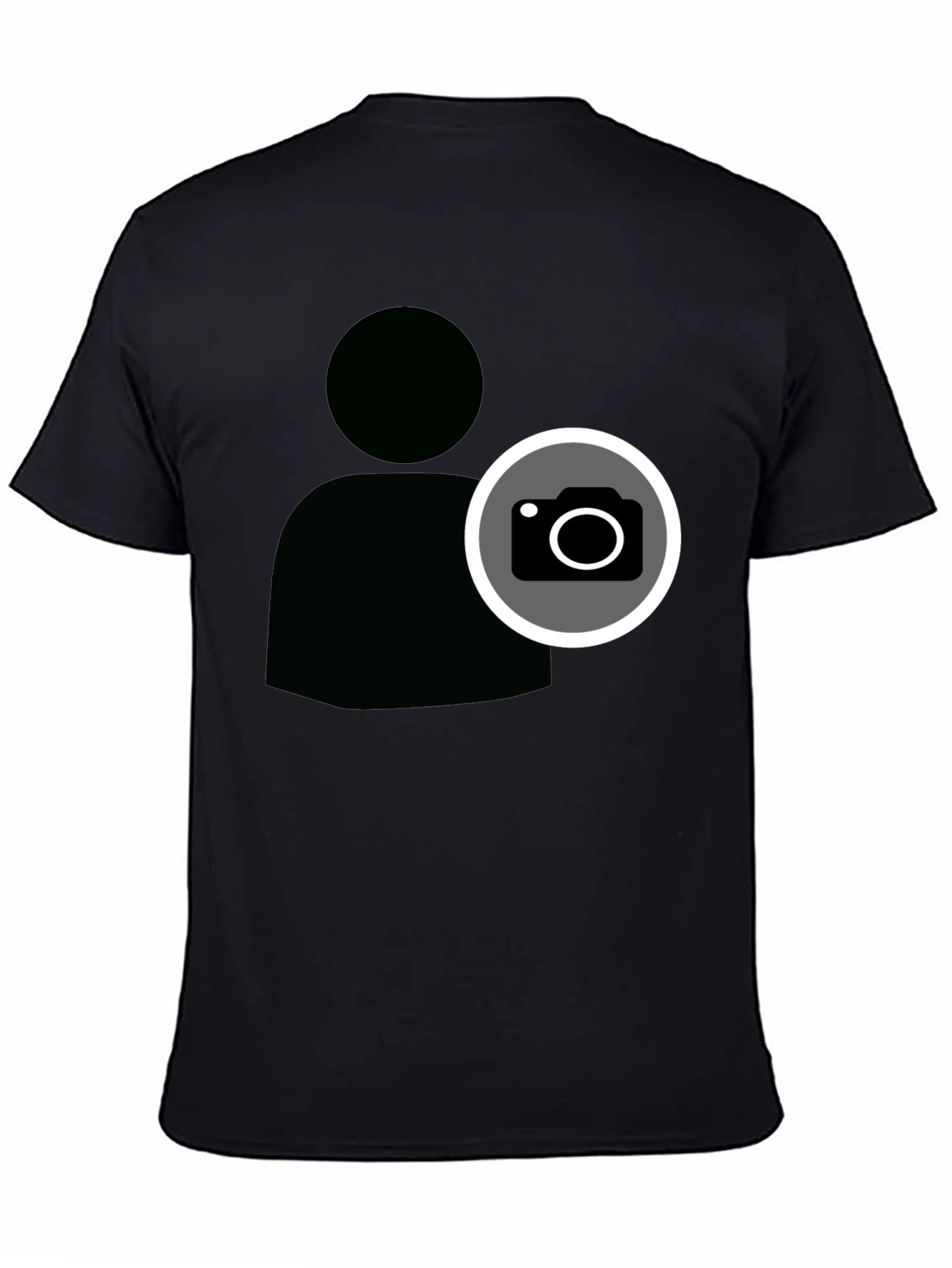 Cool Camera Icon Graphic Black T-Shirt