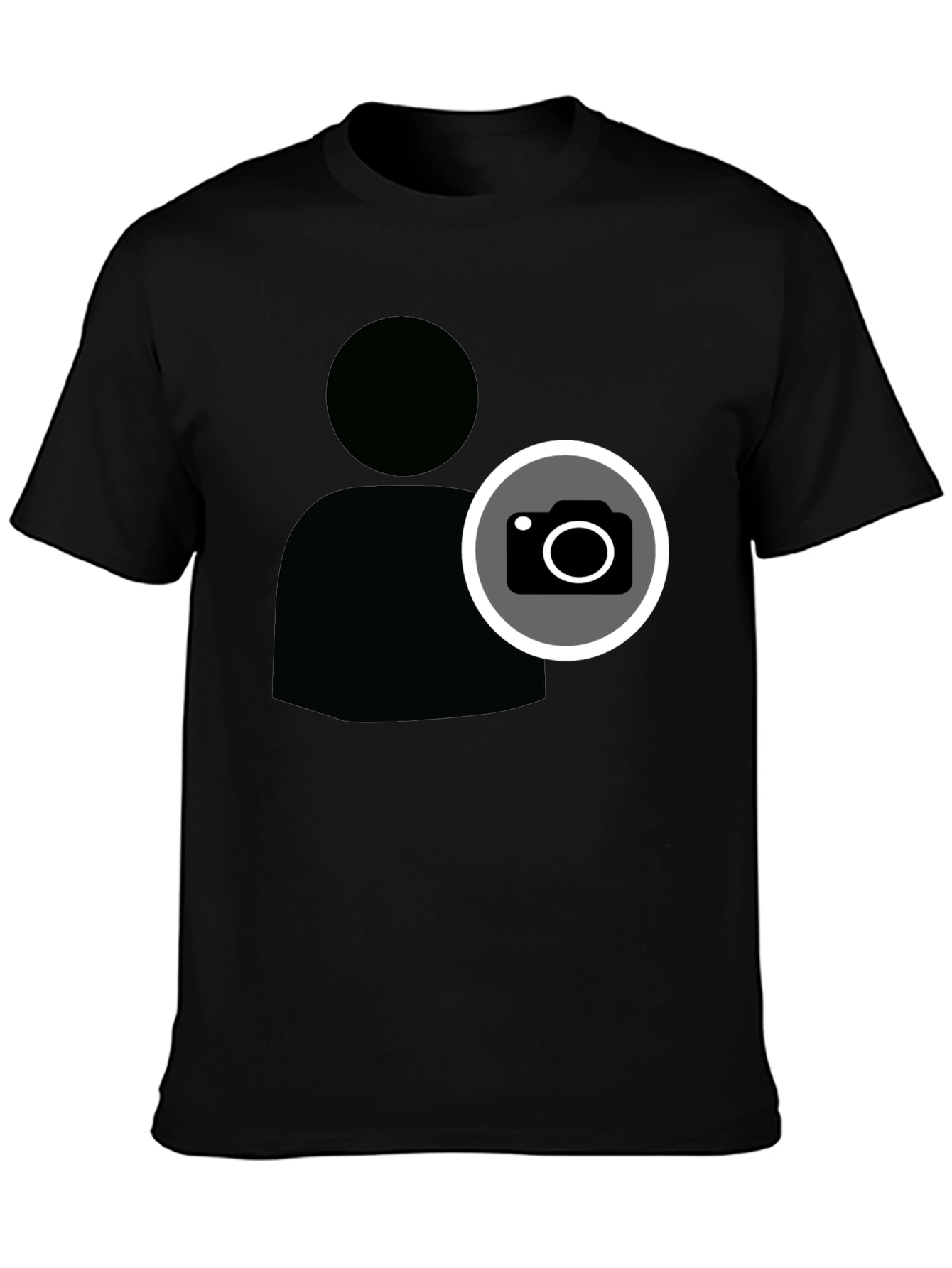 Cool Camera Icon Graphic Black T-Shirt