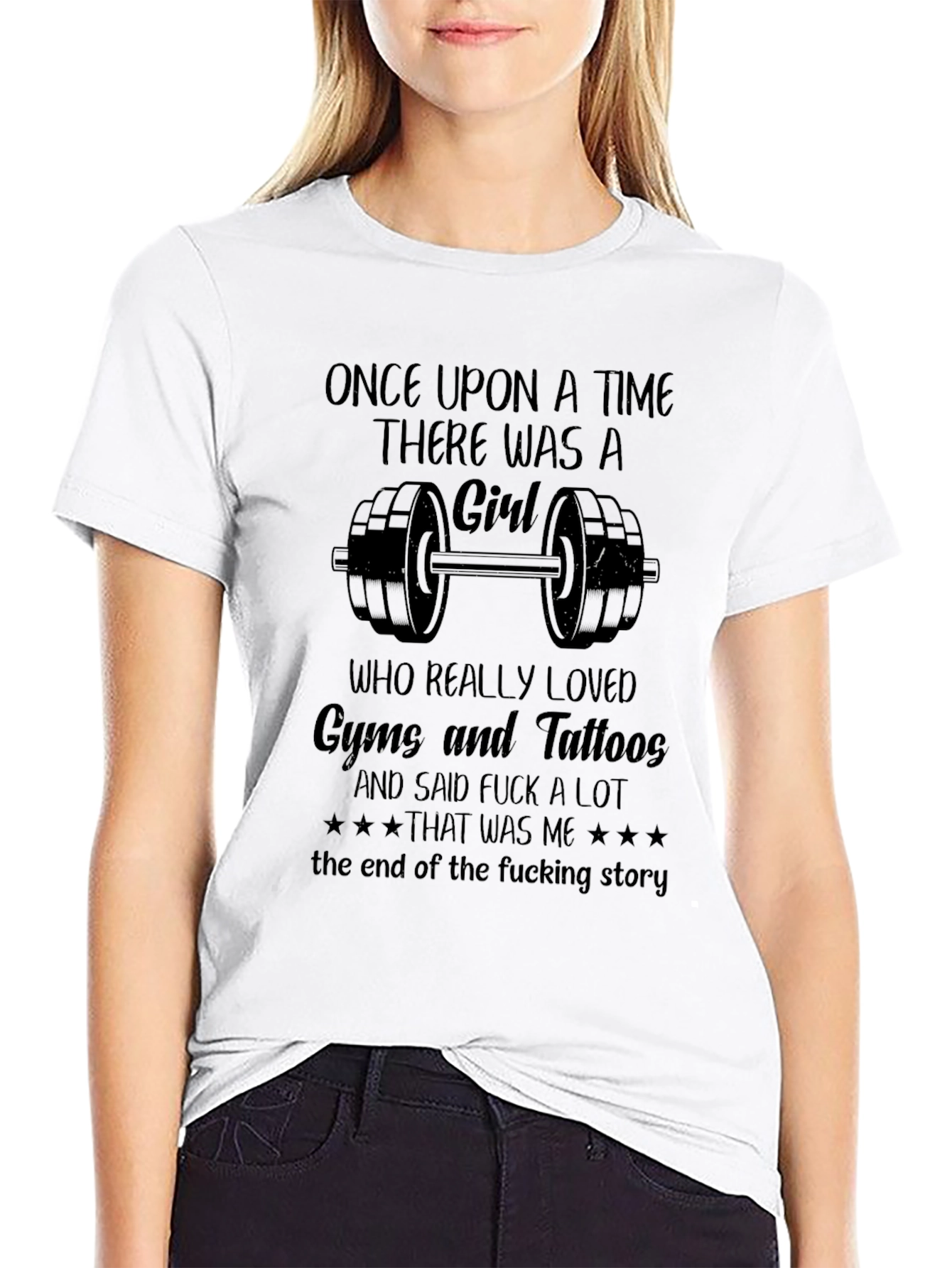 Gym and Tattoos Black Graphic T-Shirt