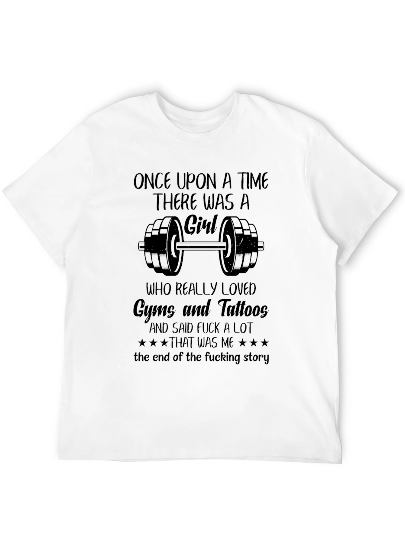 Gym and Tattoos Black Graphic T-Shirt