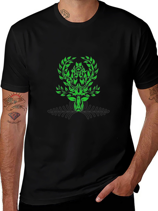 Green Stag T-Shirt - Nature Inspired Design