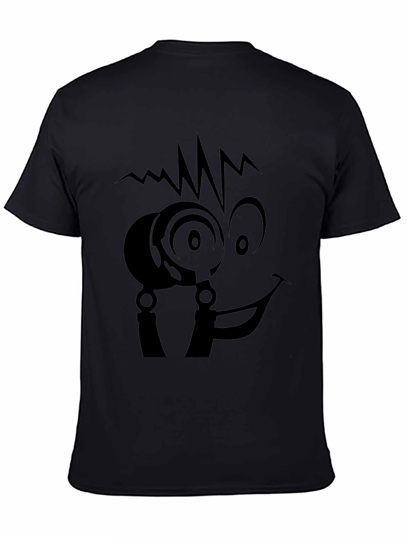 Cool Face Black T-Shirt - Unique Graphic Tee