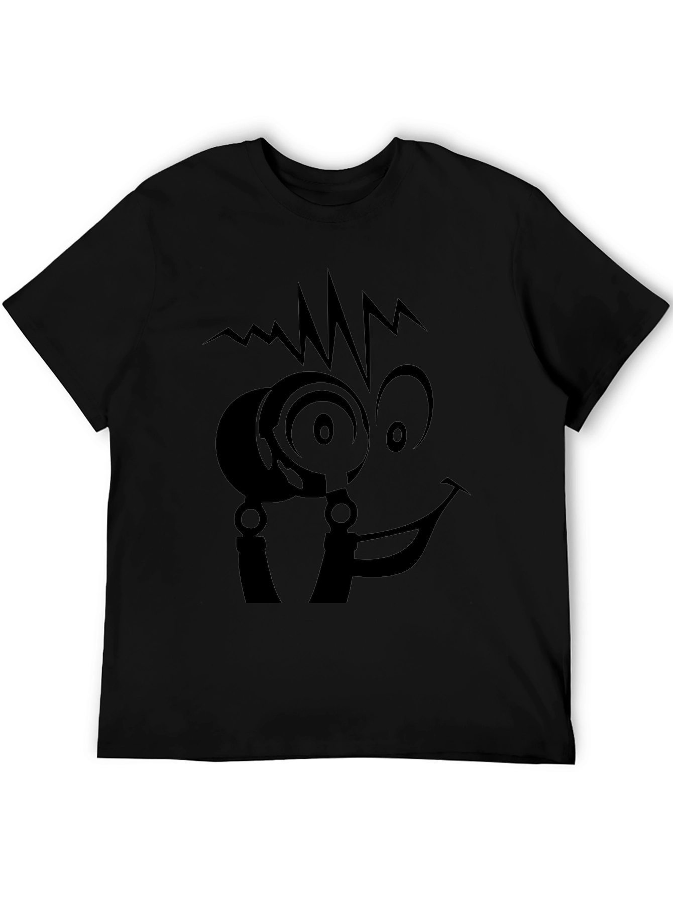 Cool Face Black T-Shirt - Unique Graphic Tee