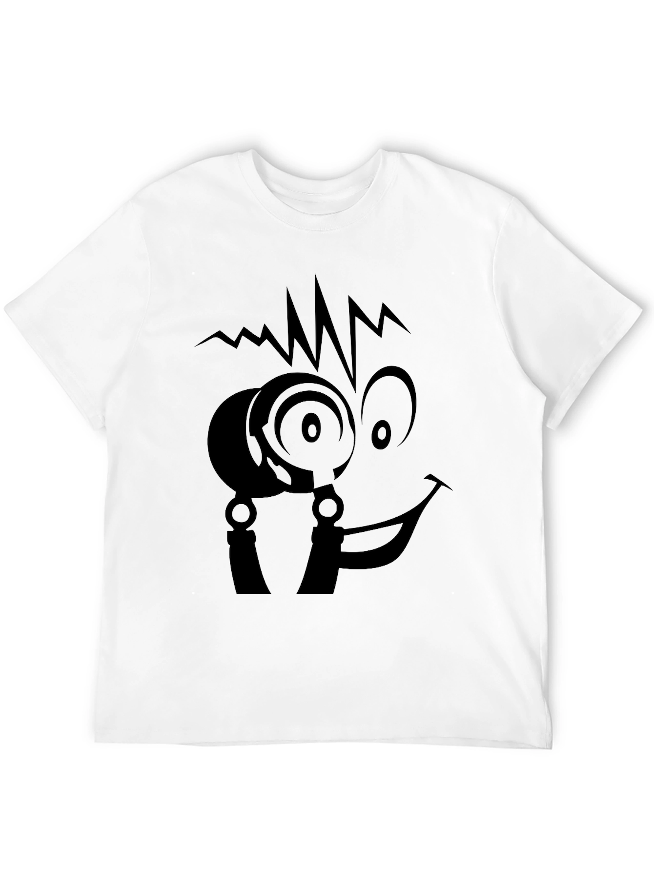 Cool Face Black T-Shirt - Unique Graphic Tee