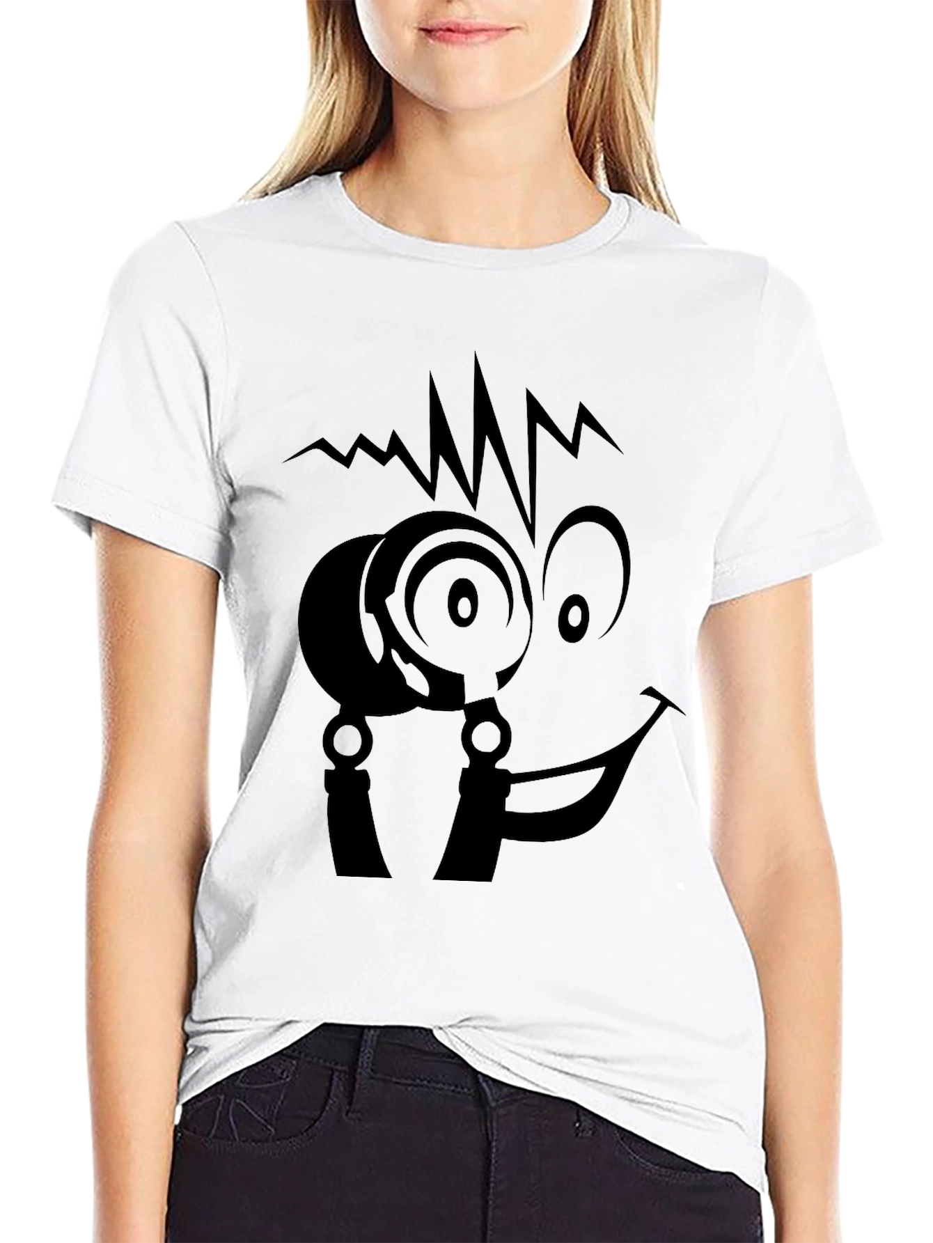 Cool Face Black T-Shirt - Unique Graphic Tee