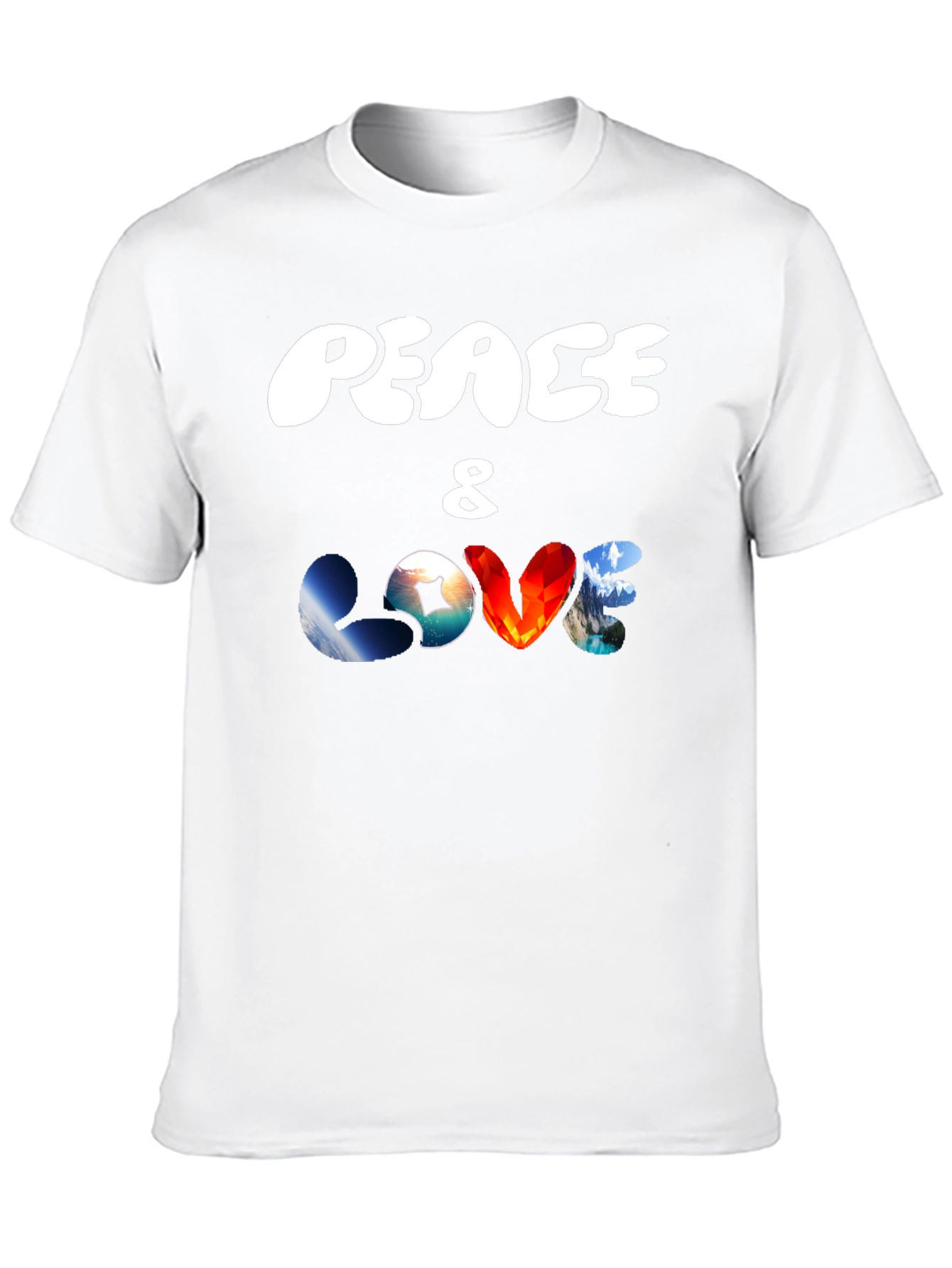 Peace & Love Graphic T-Shirt - Black