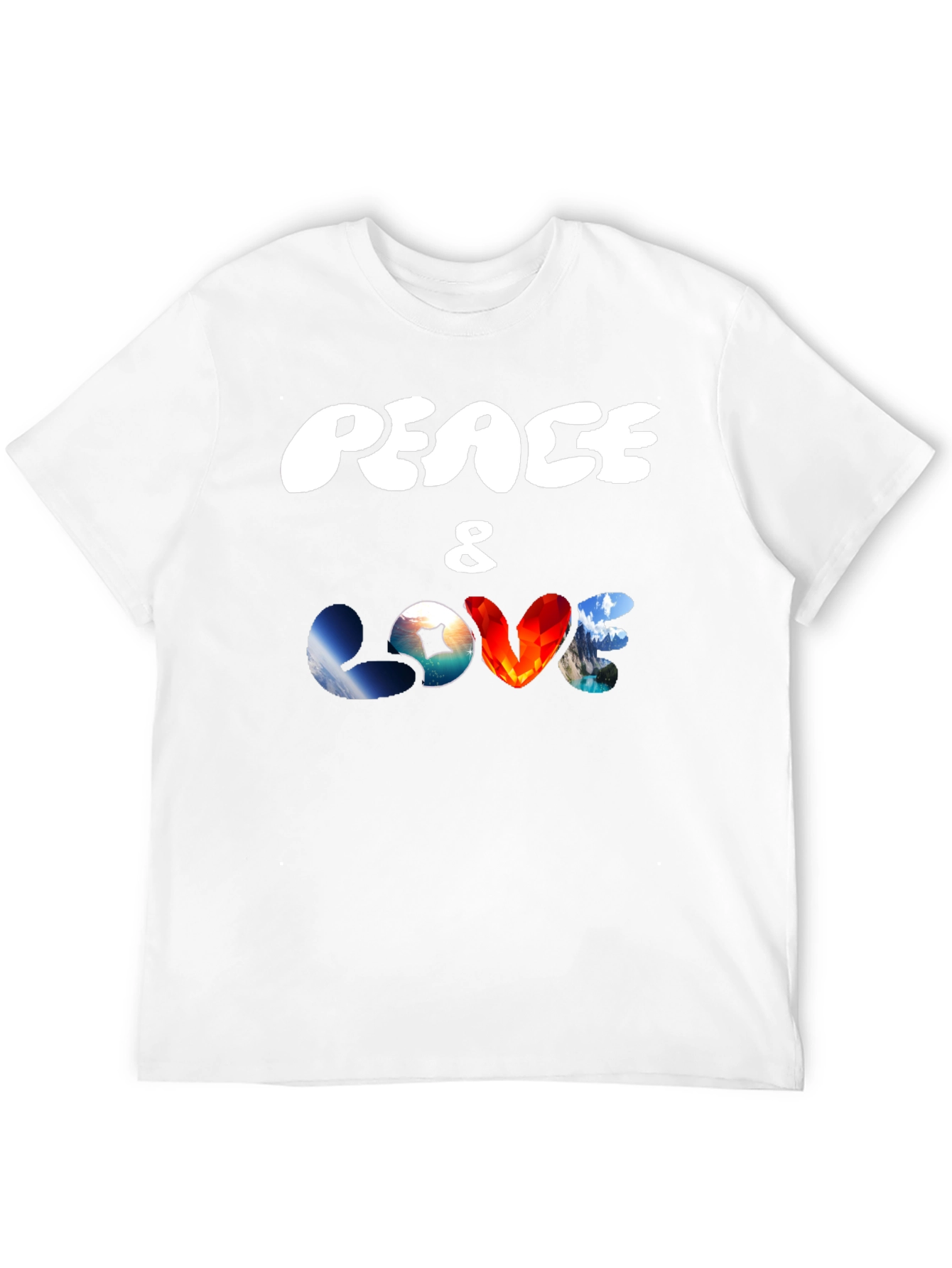 Peace & Love Graphic T-Shirt - Black