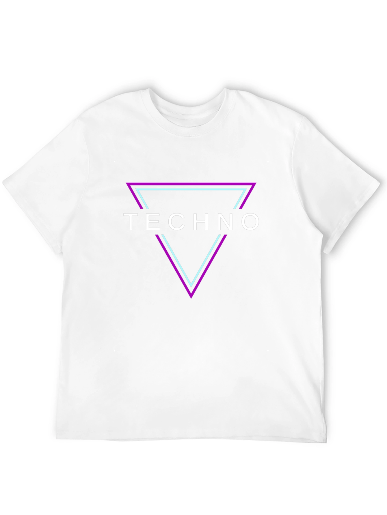 Techno Triangle Graphic T-Shirt - Black