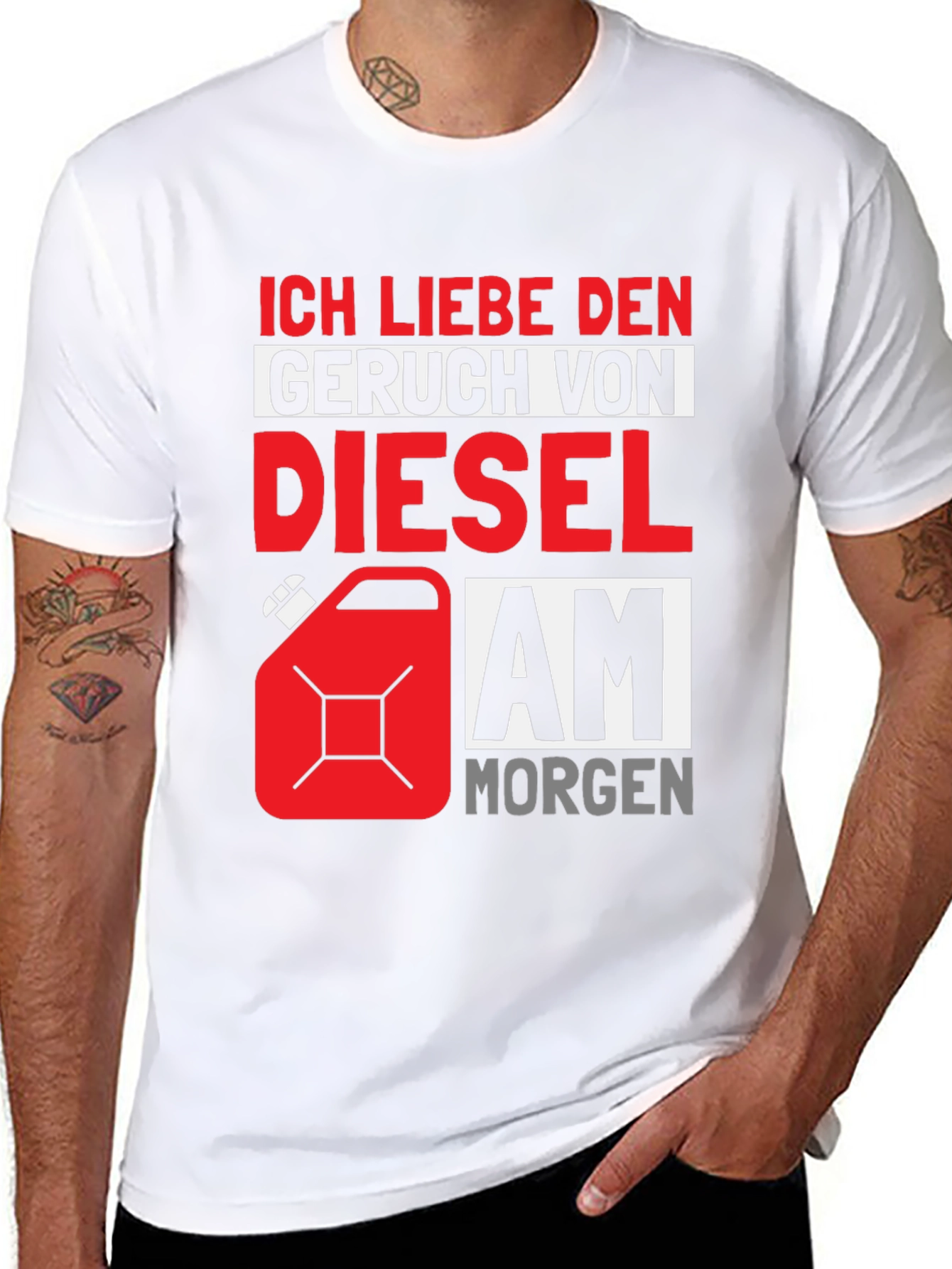 Diesel Smell T-Shirt - German Text Design
