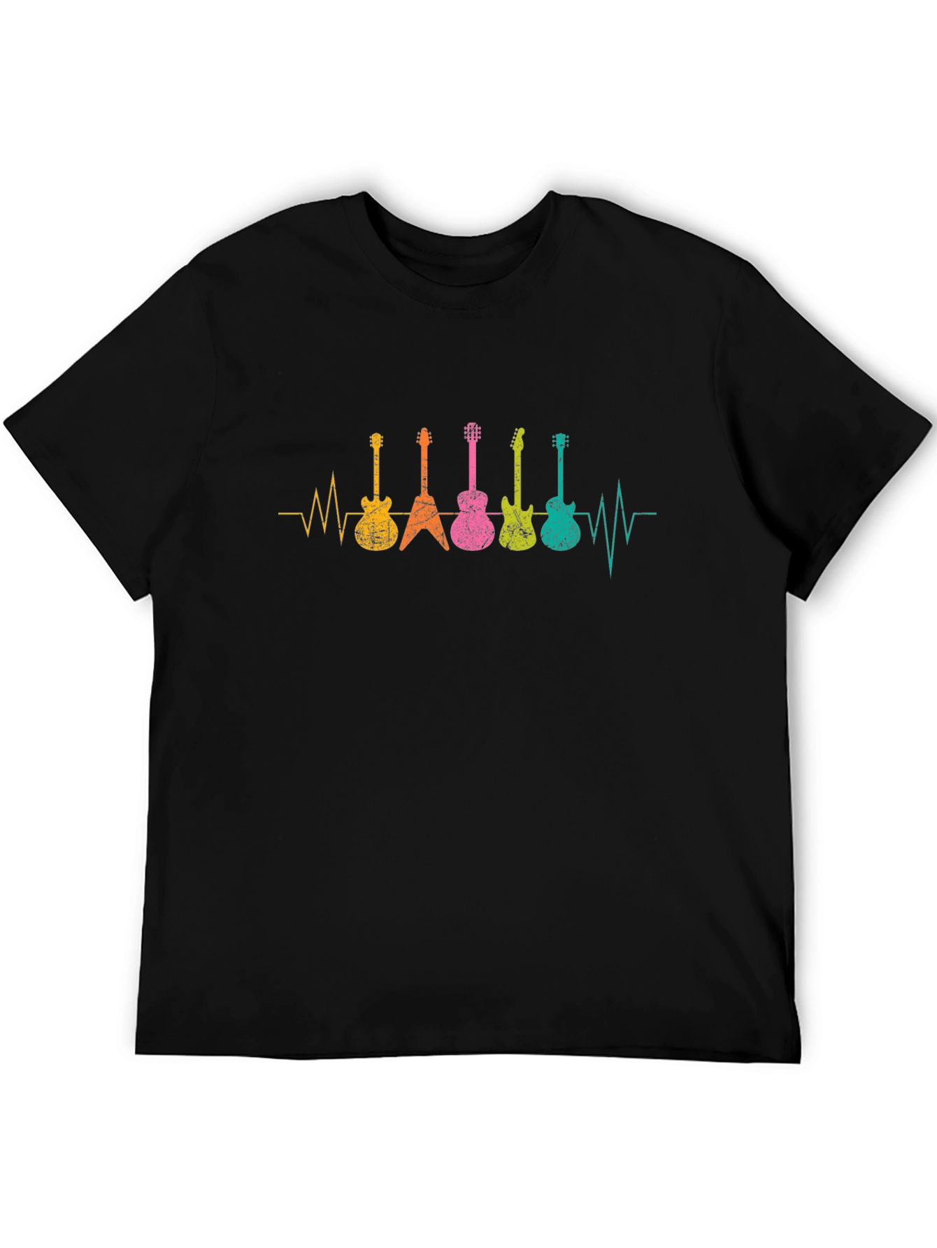 Guitar Heartbeat T-Shirt - Music Lover Tee