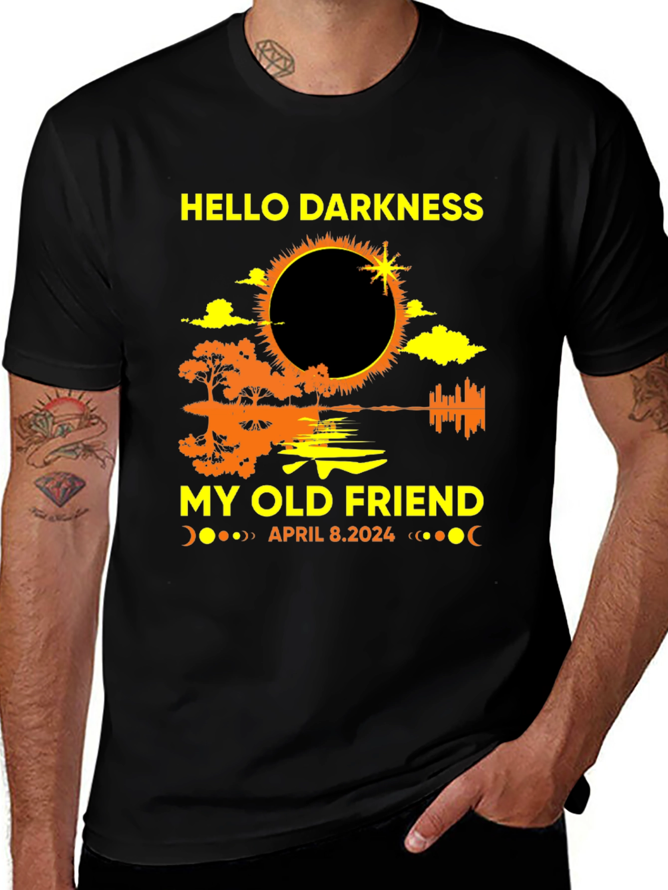 Hello Darkness My Old Friend April 2024 Eclipse T-Shirt