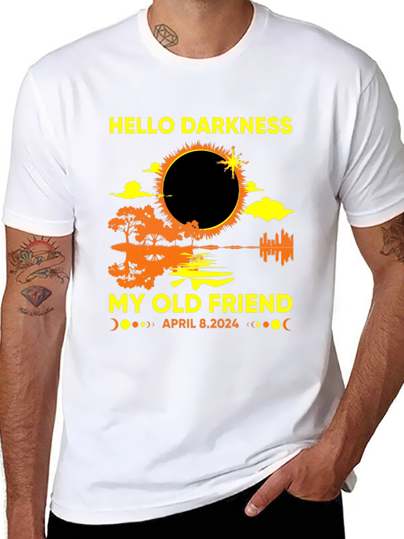 Hello Darkness My Old Friend April 2024 Eclipse T-Shirt