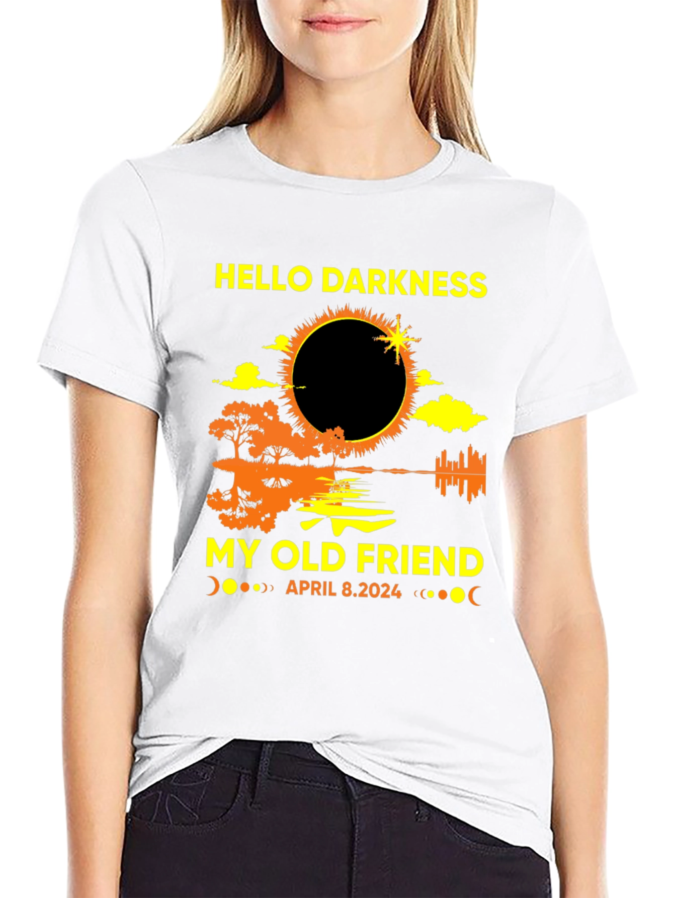 Hello Darkness My Old Friend April 2024 Eclipse T-Shirt