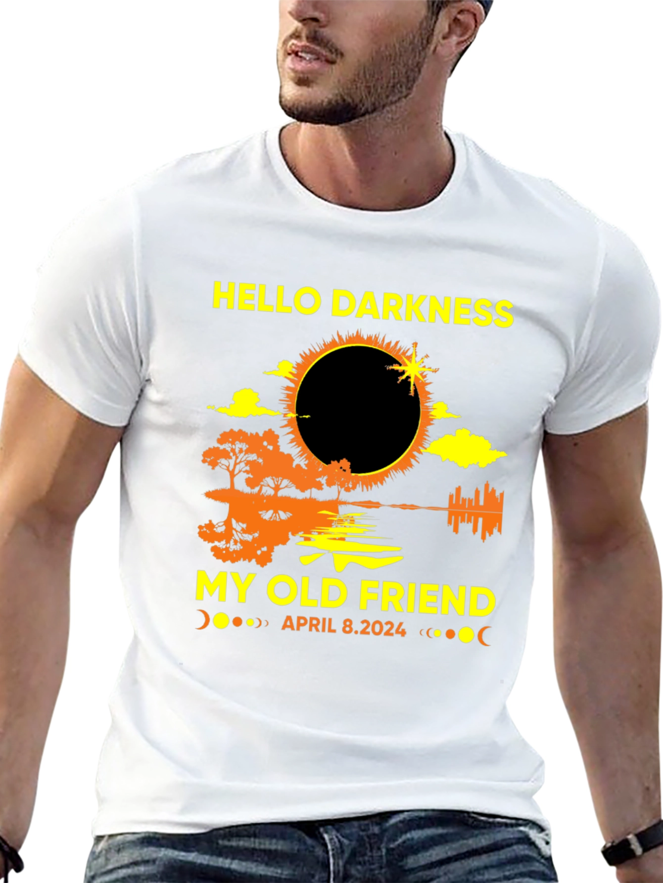 Hello Darkness My Old Friend April 2024 Eclipse T-Shirt