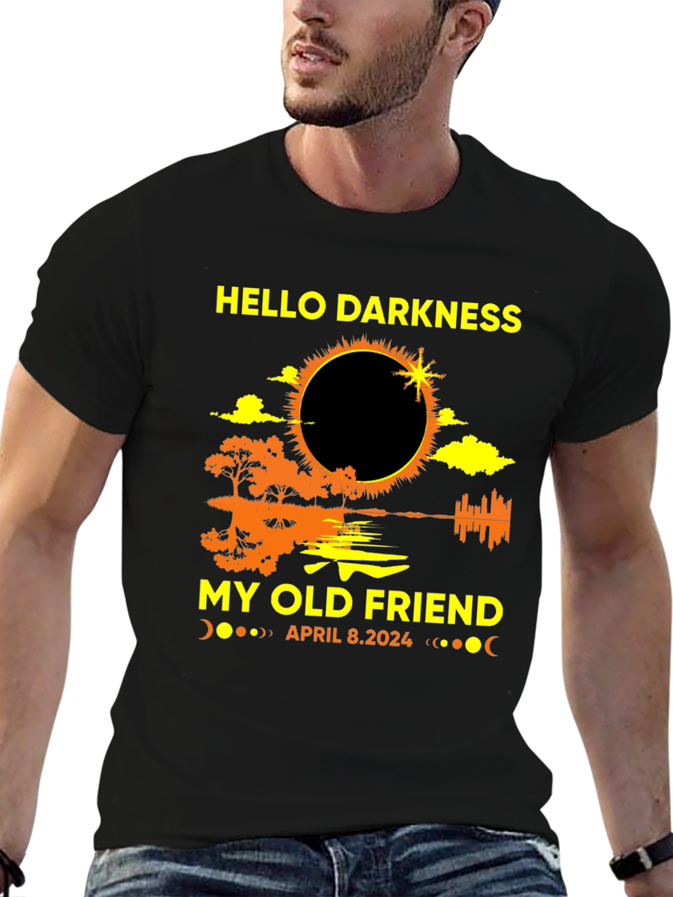 Hello Darkness My Old Friend April 2024 Eclipse T-Shirt
