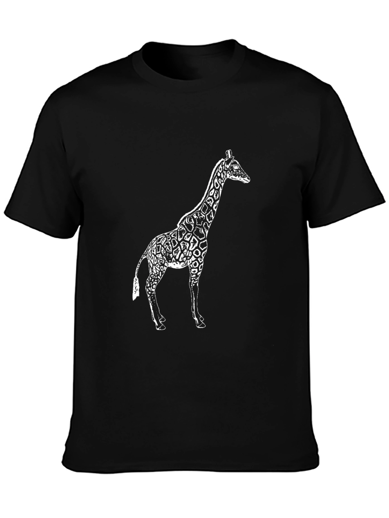 Giraffe Graphic Tee - Casual Black T-Shirt