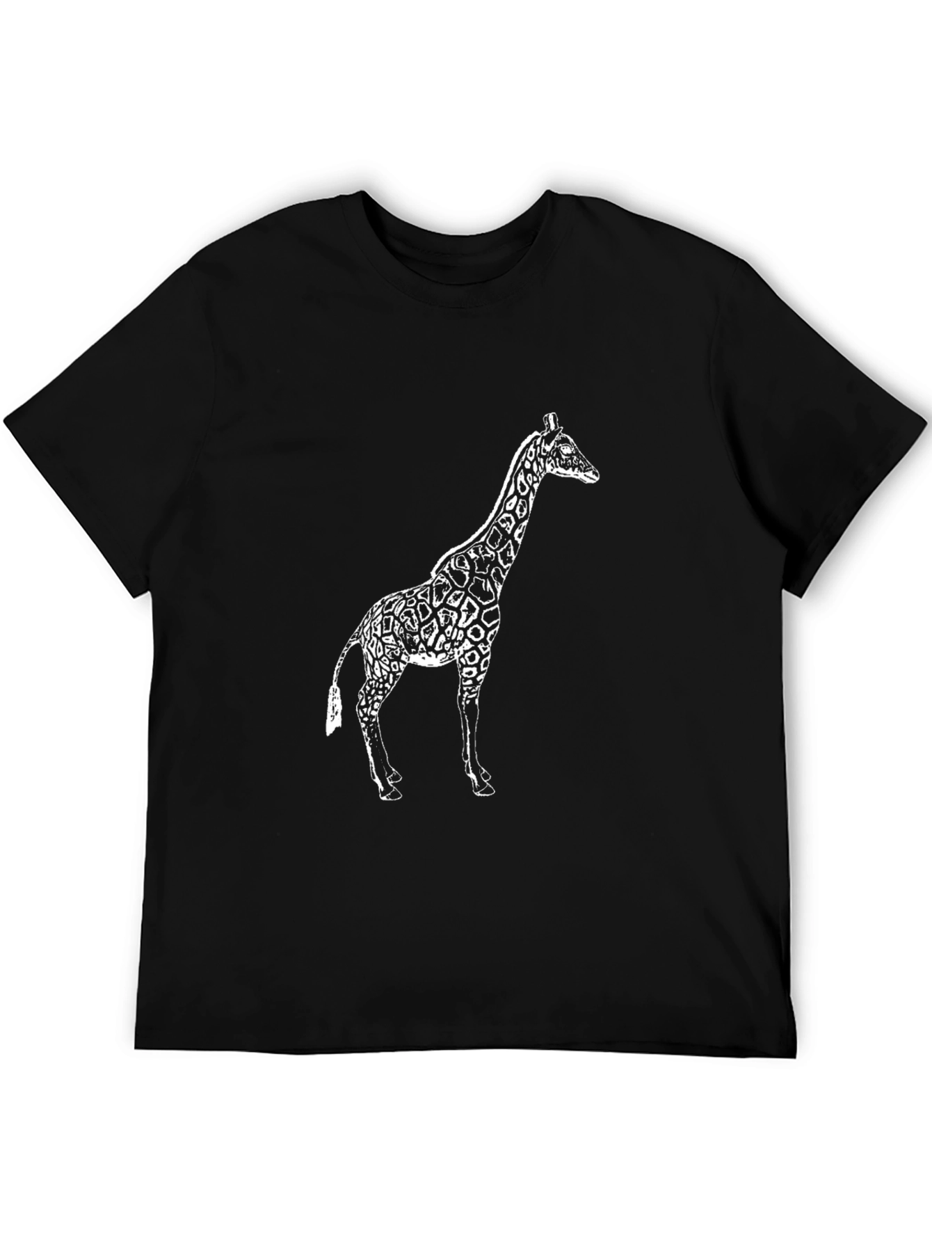 Giraffe Graphic Tee - Casual Black T-Shirt