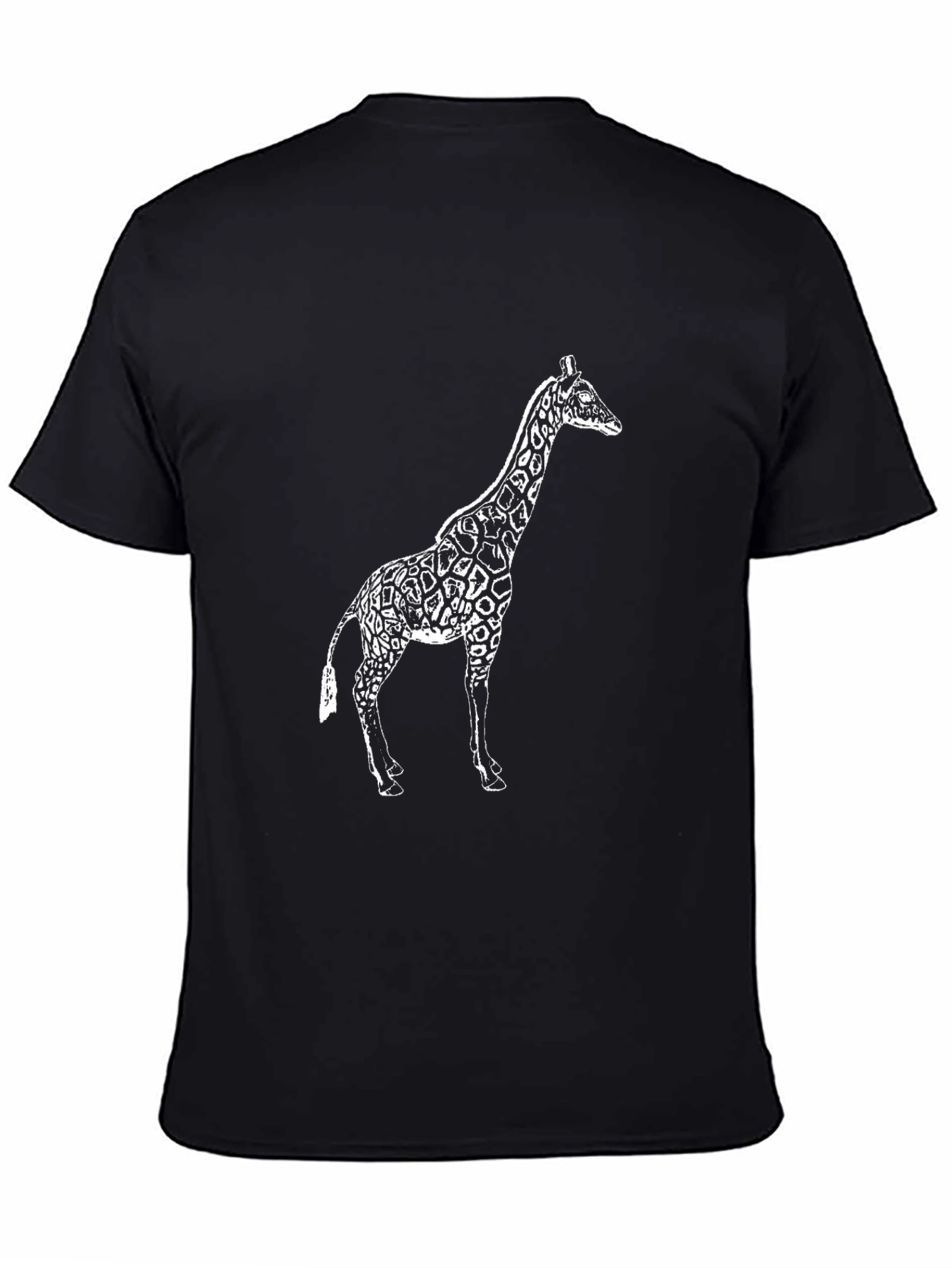 Giraffe Graphic Tee - Casual Black T-Shirt