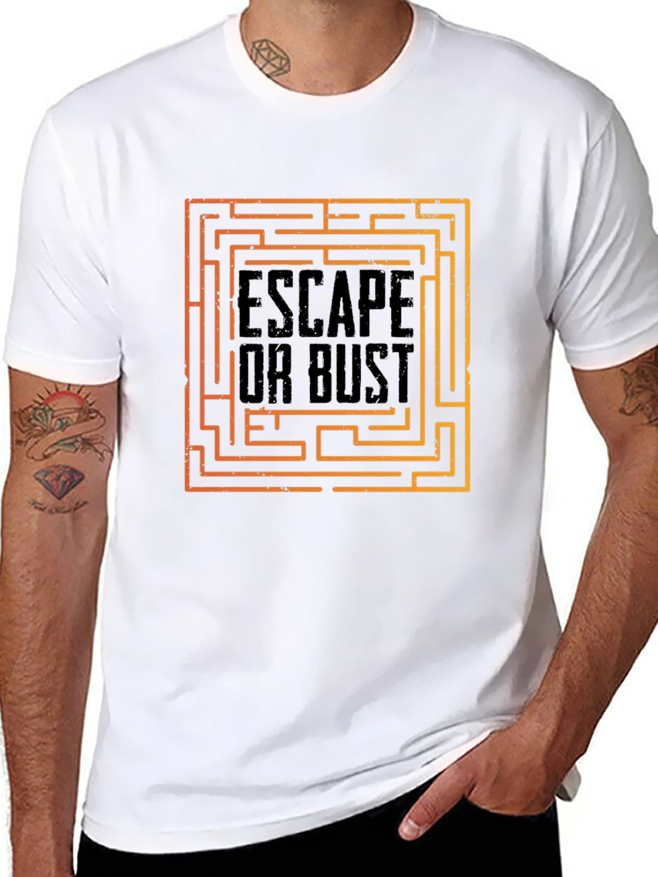 Escape or Bust Maze Graphic Tee