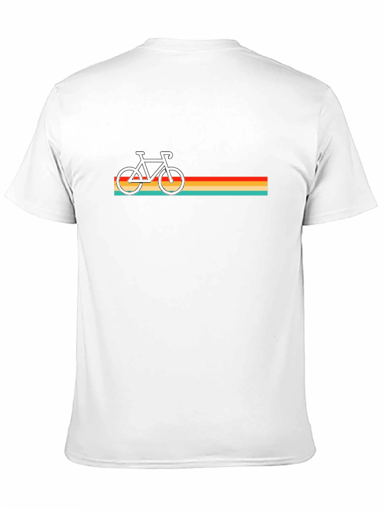 Retro Bike Graphic Tee - Black Cotton T-Shirt