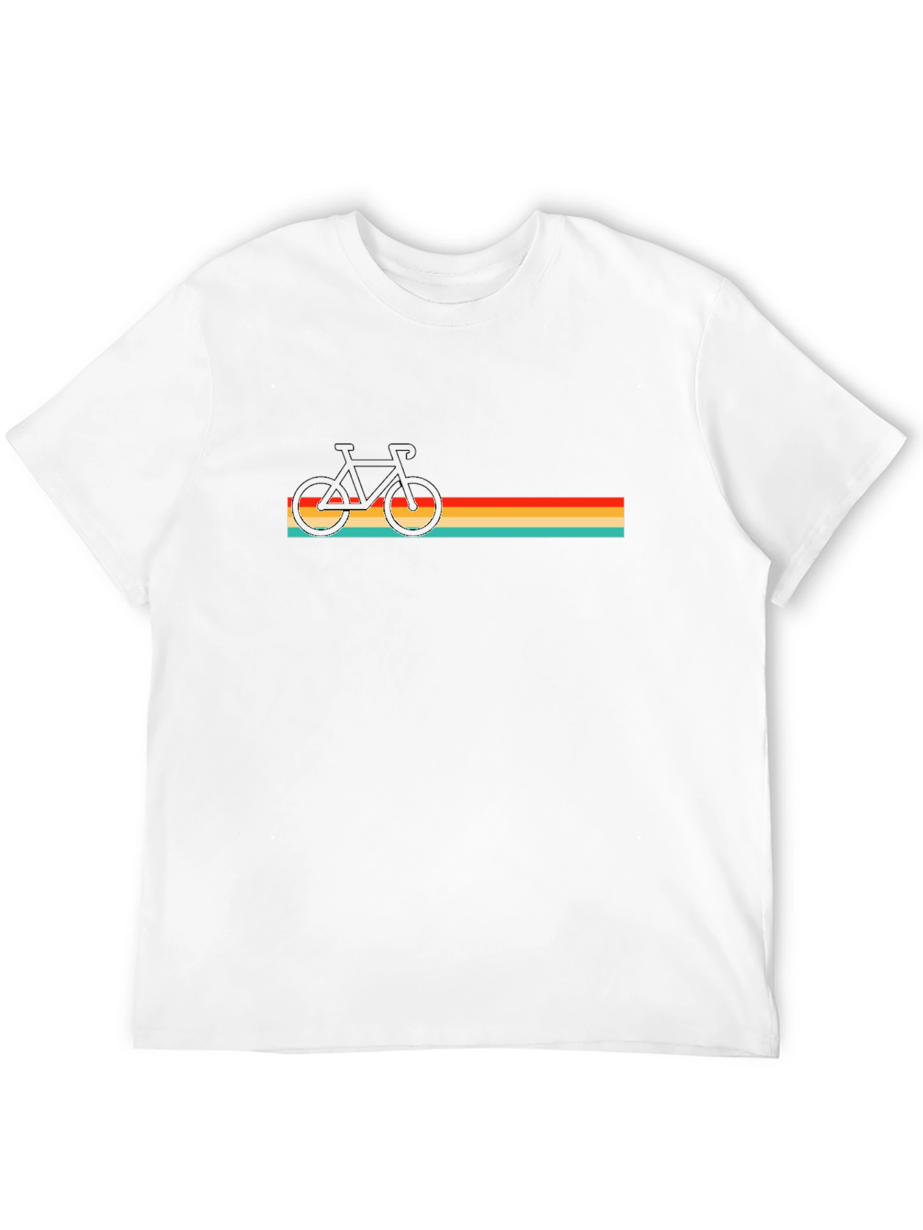 Retro Bike Graphic Tee - Black Cotton T-Shirt