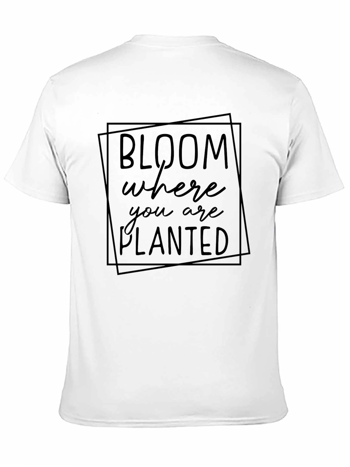 Bloom Where You Are Planted Black T-Shirt
