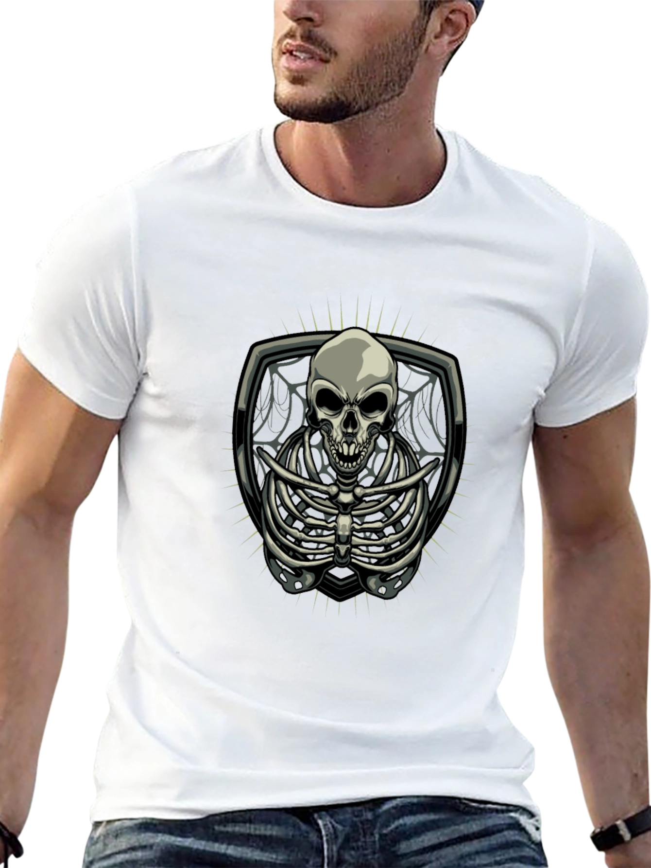 Skeleton Graphic Tee - Gothic Style