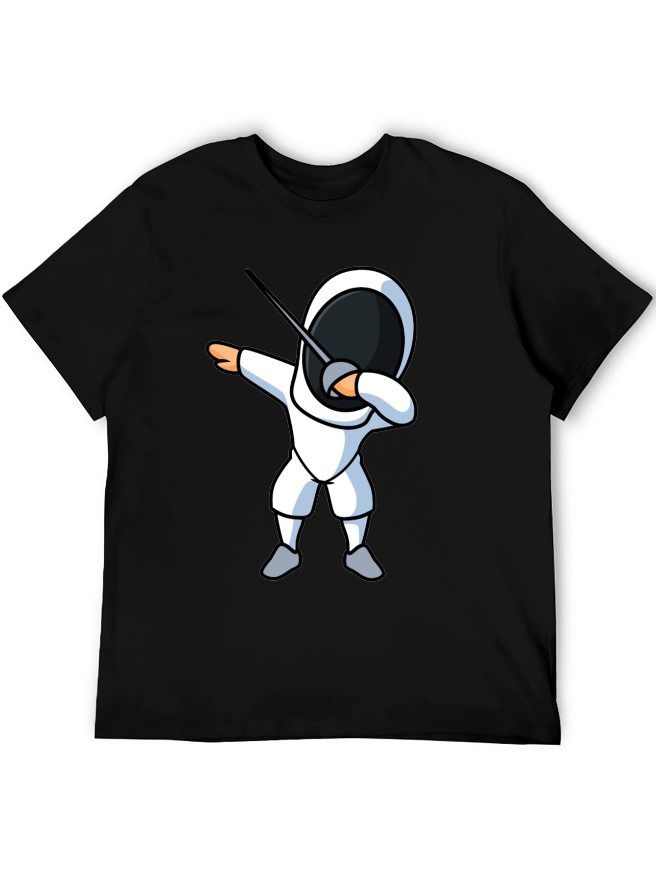 Fencing Dabbing T-Shirt - Black Graphic Tee