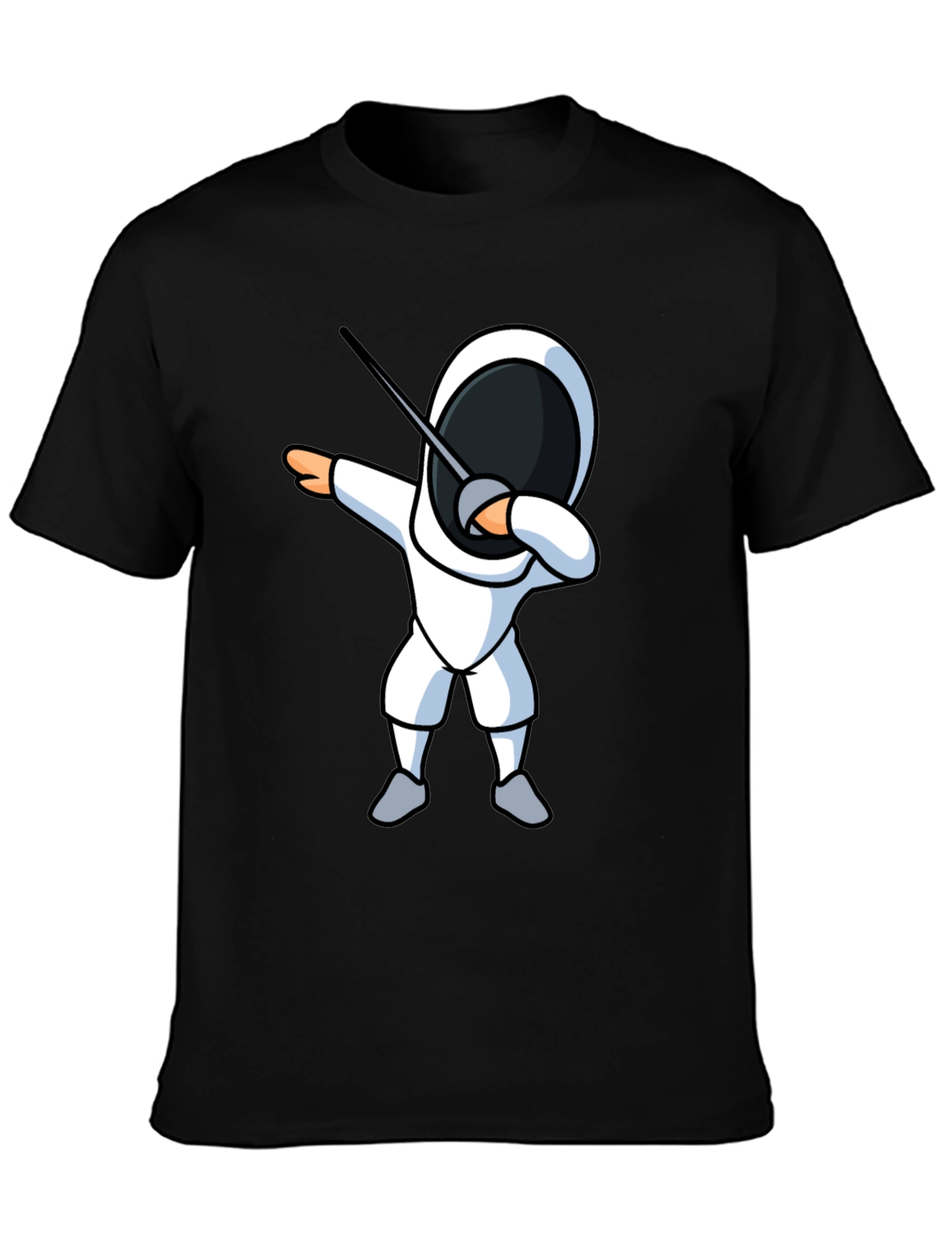 Fencing Dabbing T-Shirt - Black Graphic Tee