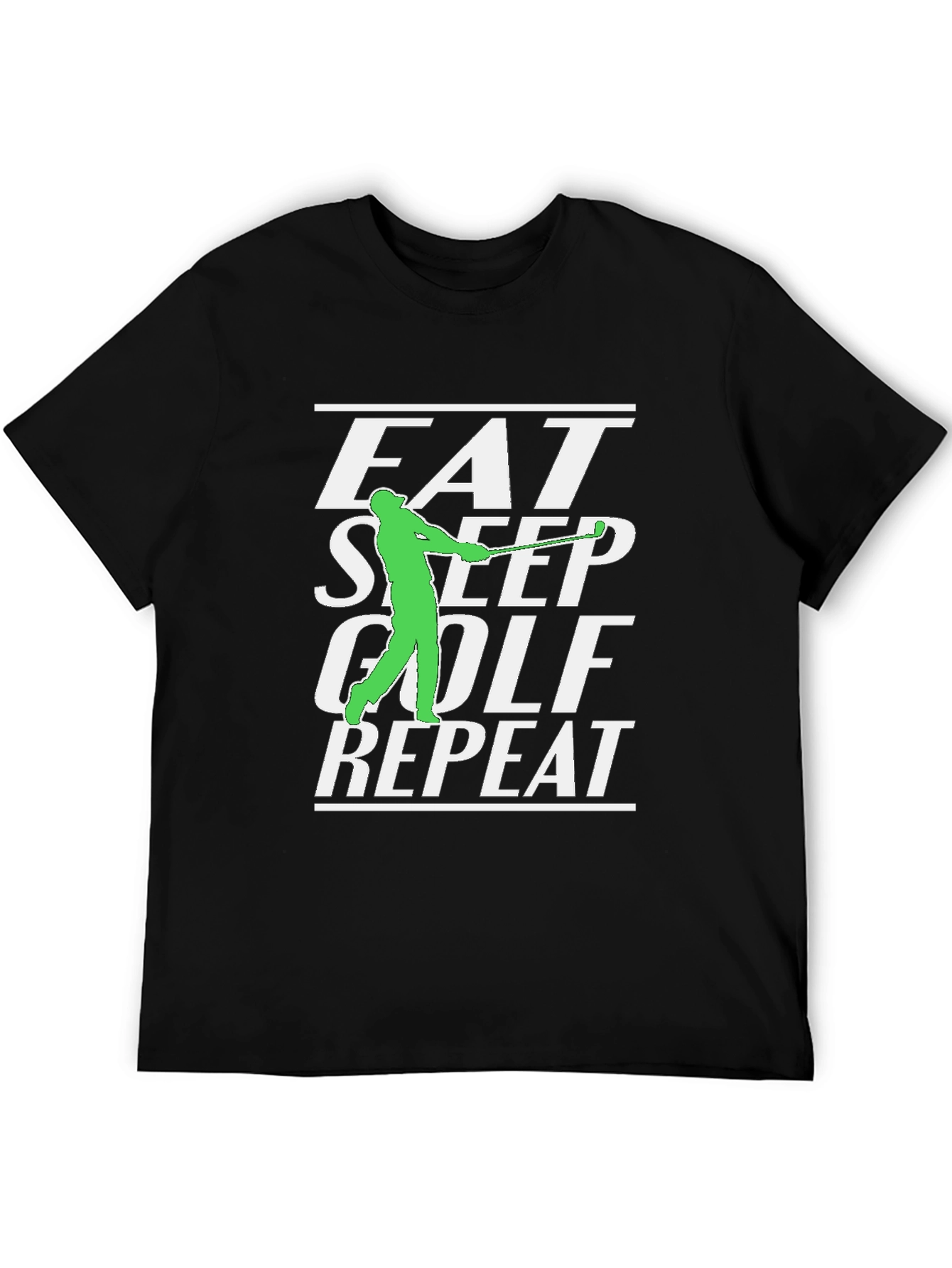 Eat Sleep Golf Repeat Graphic Tee