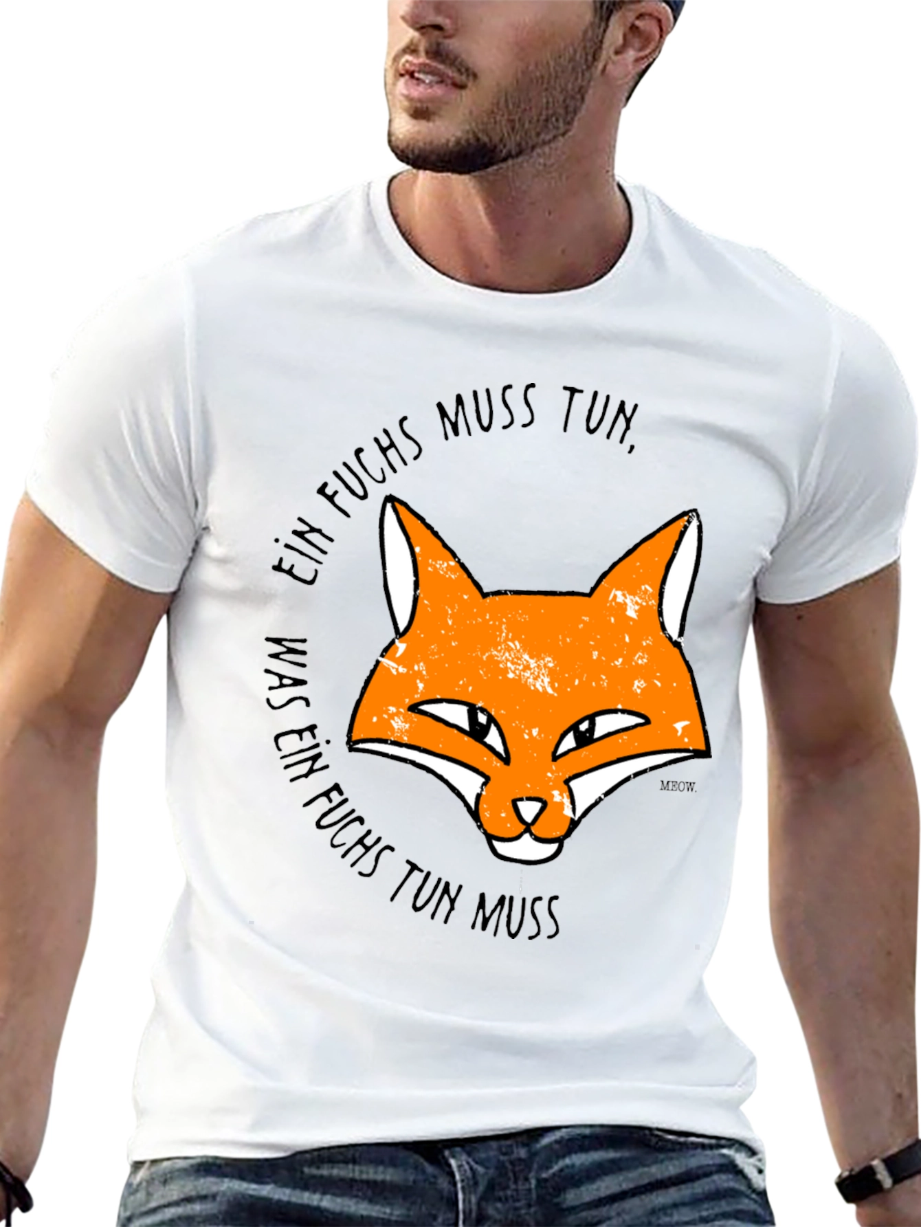 Ein Fuchs Muss Tun Mens Black Graphic Tee