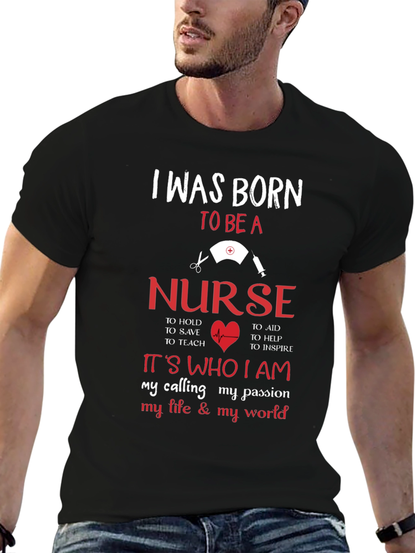 Nurse T-Shirt - Born to Be a Nurse