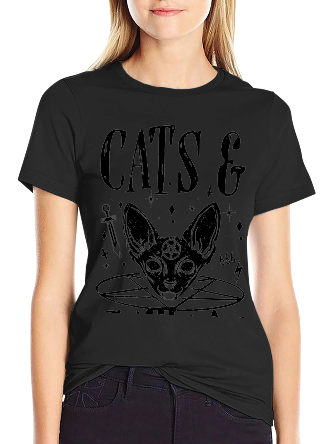 Cats & Satan Graphic Tee