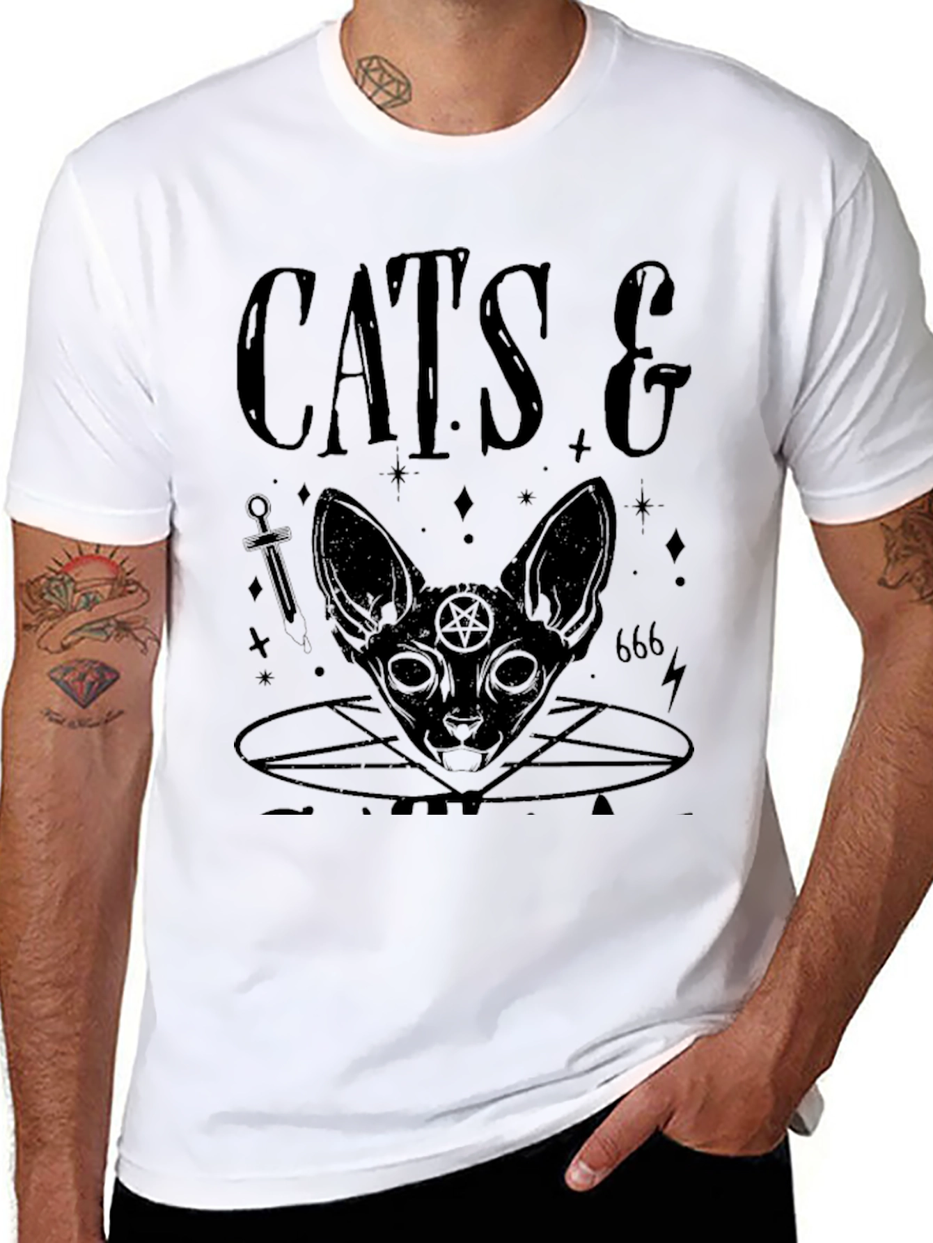 Cats & Satan Graphic Tee