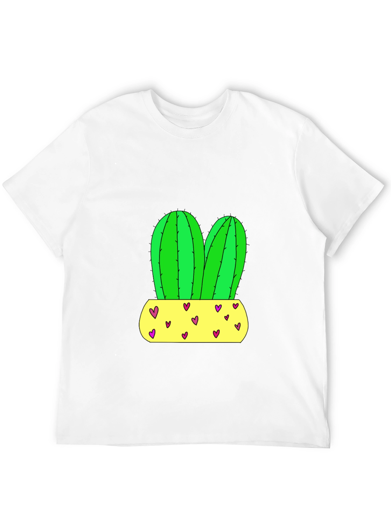 Cactus Love T-Shirt - Unique Potted Plant Design